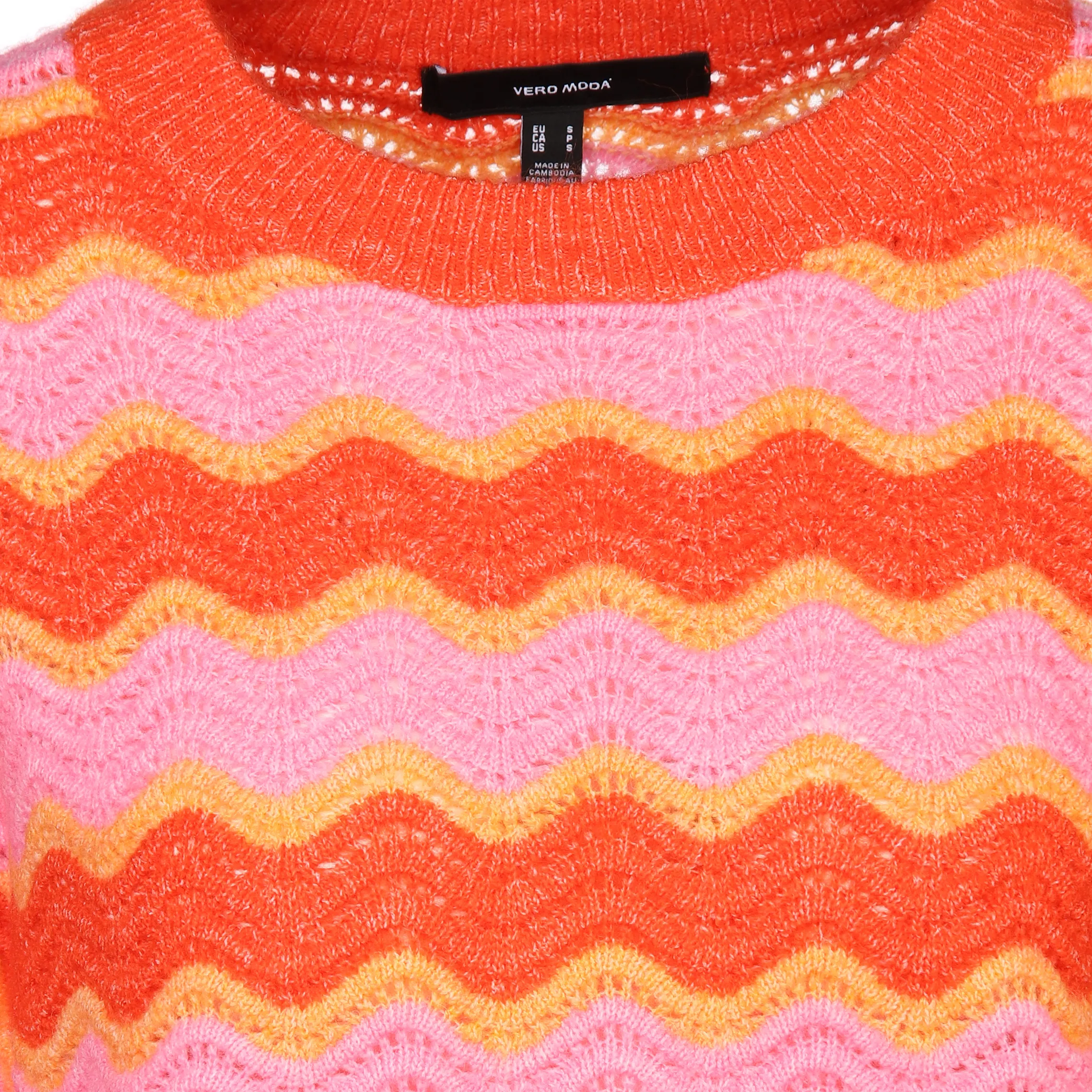 Vero Moda 10290732 VMTELMA LS O-NECK PUL Orange 880188 245496001 3