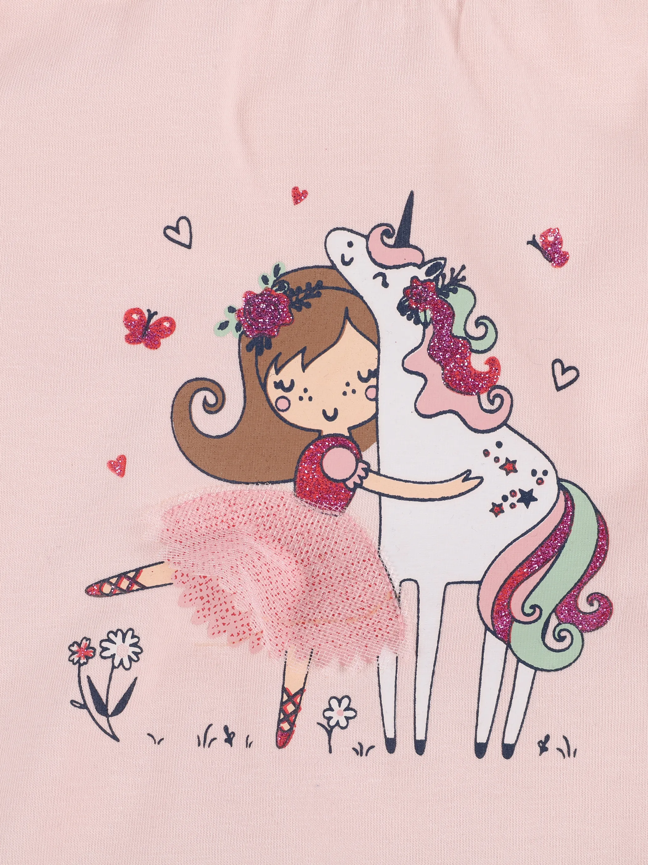 Stop + Go KM T-Shirt mit Ballerina-Einhorn Druck in rosa Rosa 890781 ROSA 3