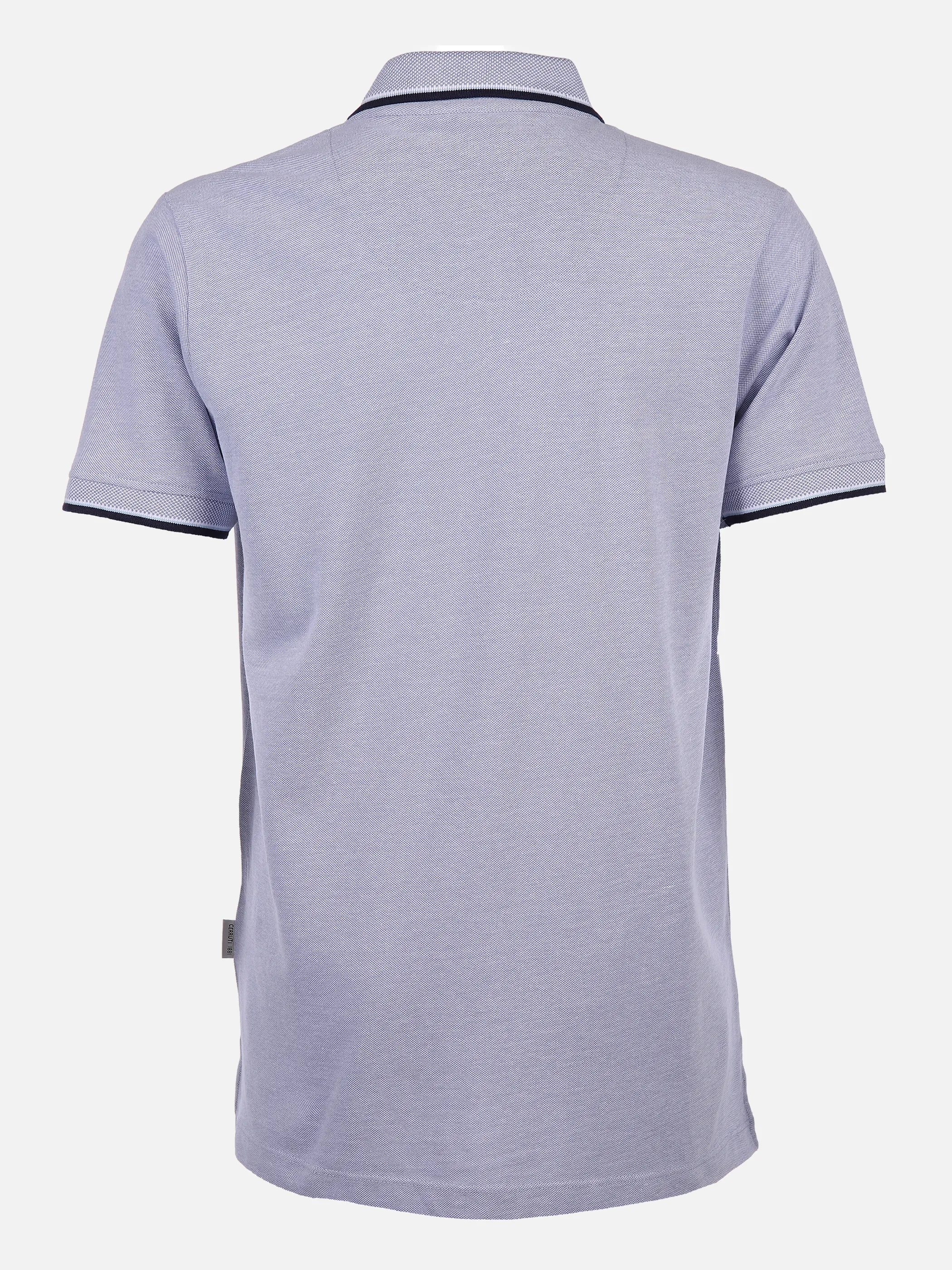 Cerruti 1881 He. Poloshirt 1/2 Arm twisted Grau 834101 GREY BLUE 2