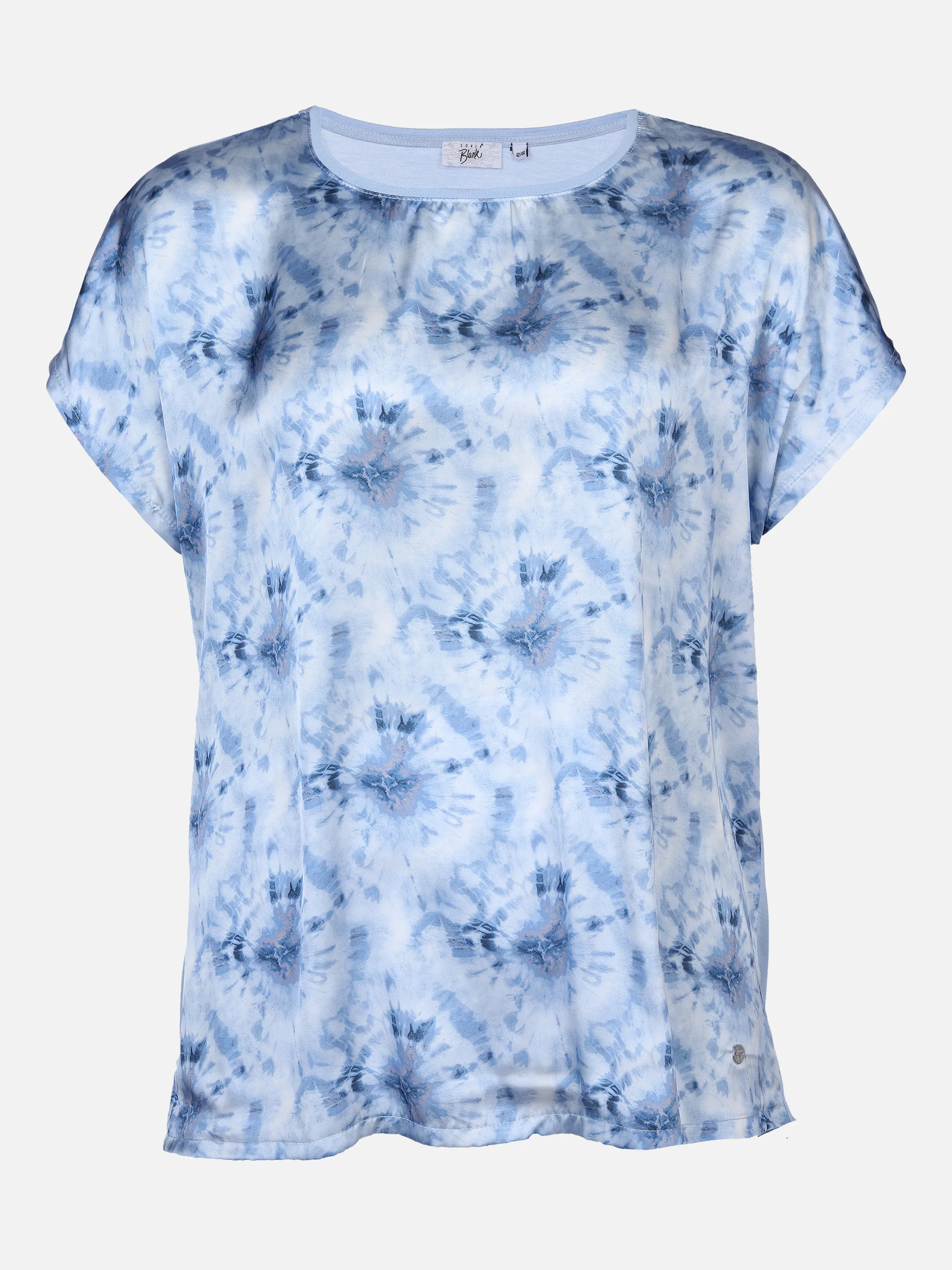 Sonja Blank Da.gr.Gr.T-Shirt in Batikoptik Blau 865268 BLAU GEM 1 Sonja Blank Da.gr.Gr.T-Shirt in Batikoptik Blau 865268 BLAU GEM 1