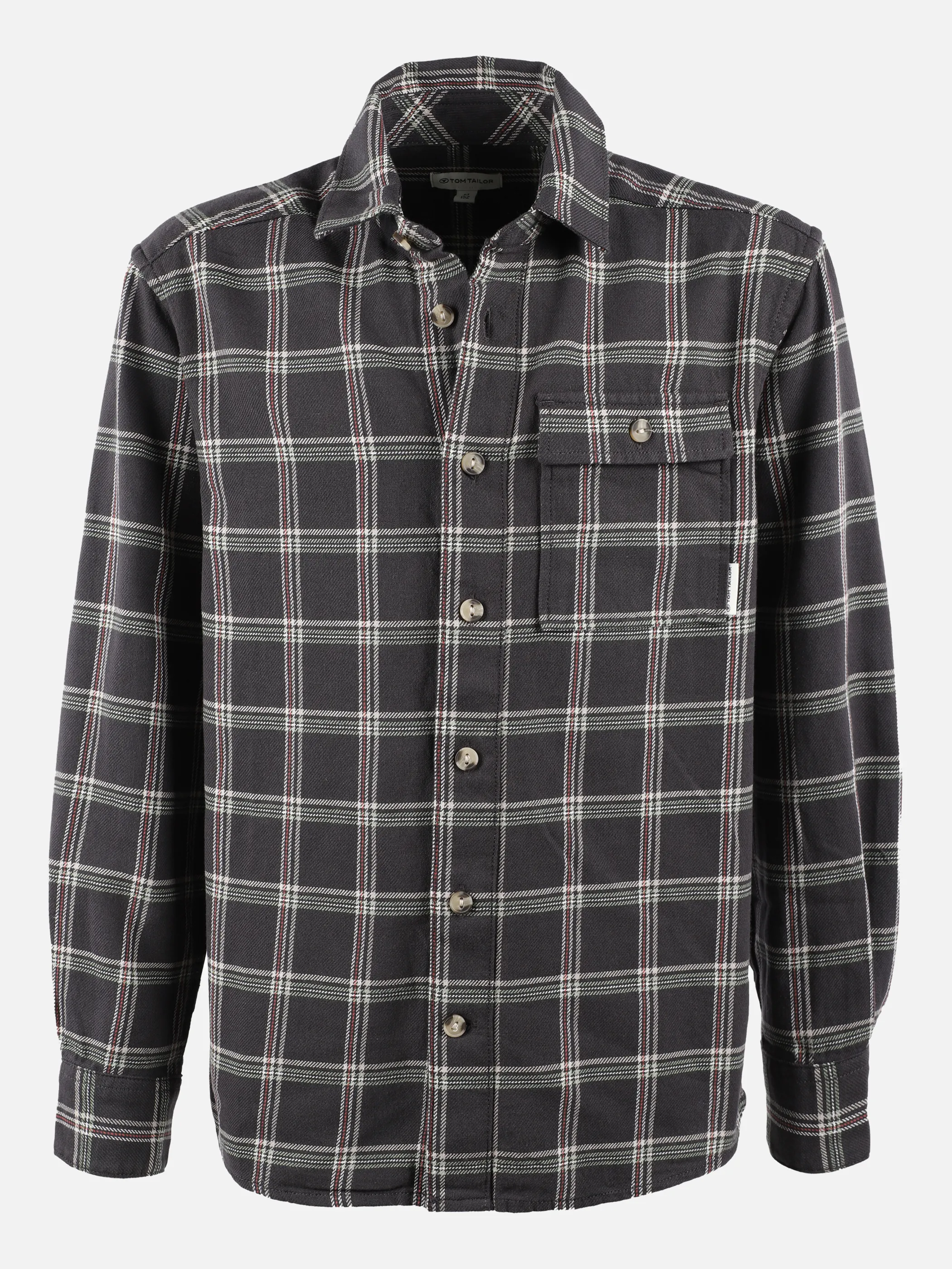 Tom Tailor 1033201 relaxed check shirt Grau 869674 30235 1