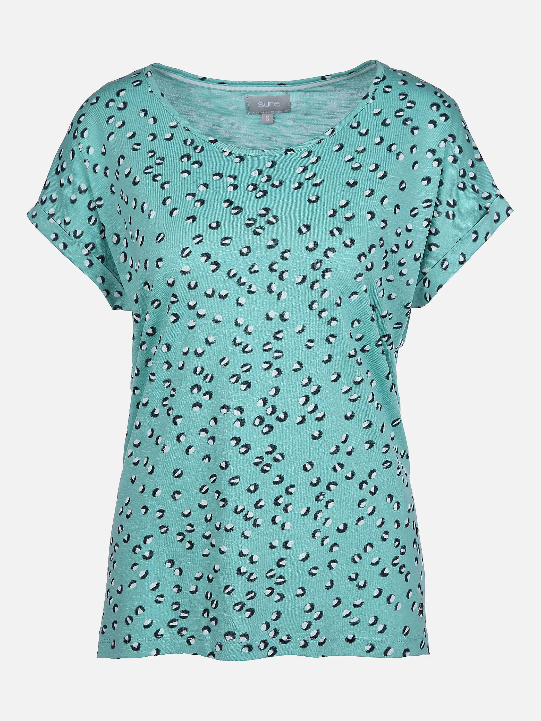 Sure Da-Shirt m. Alloverprint Blau 862274 LAGOON 1