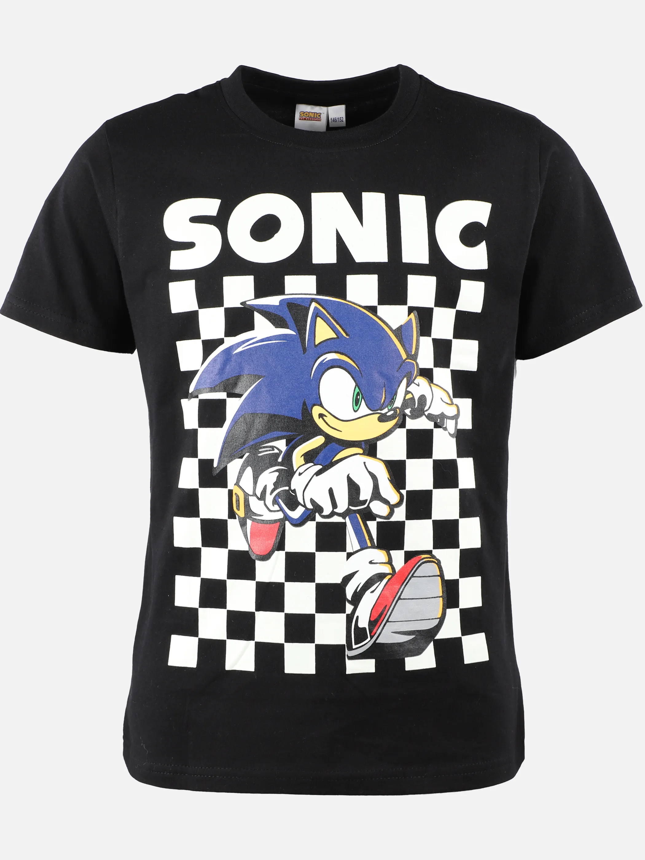 Sonic KJ T-Shirt mit glow in the dark Sonic Frontdruck Schwarz 892426 SCHWARZ 1