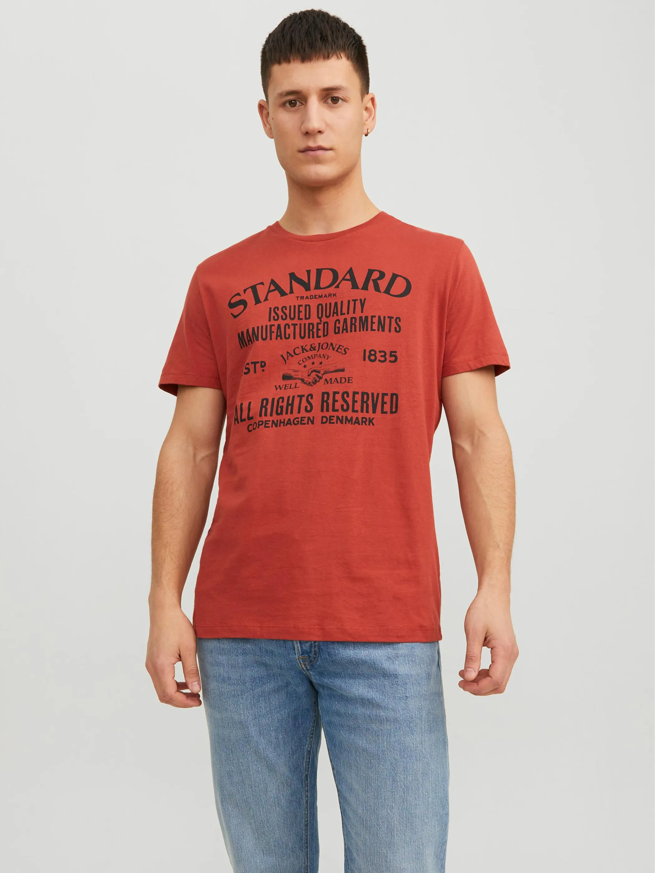 Jack Jones 12232972 JJEJEANS TEE SS O-NEC Rot 878878 177170 3 Jack Jones 12232972 JJEJEANS TEE SS O-NEC Rot 878878 177170 3