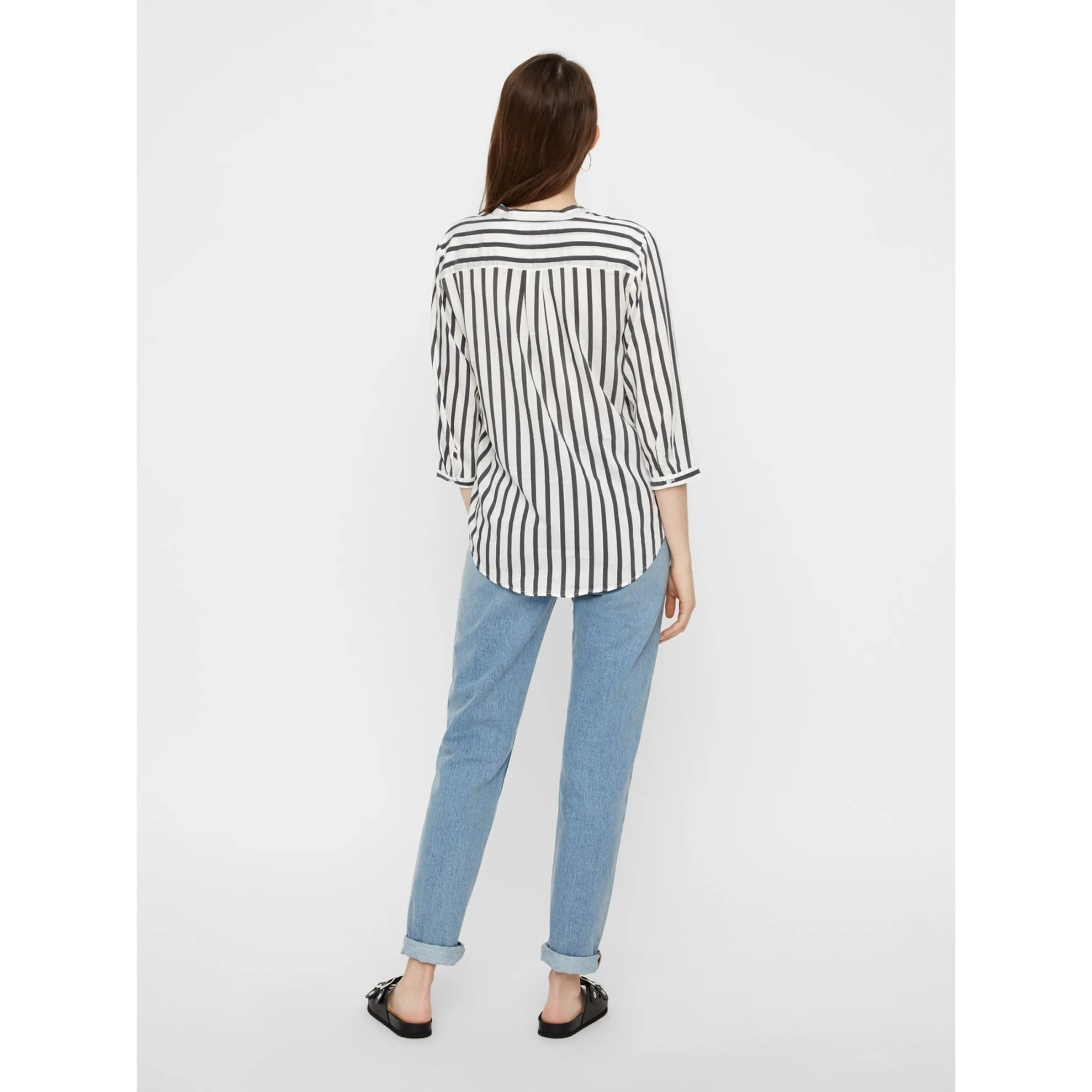 Vero Moda 10168581 VMERIKA STRIPE 3/4 SH Weiß 760046 175598001 3