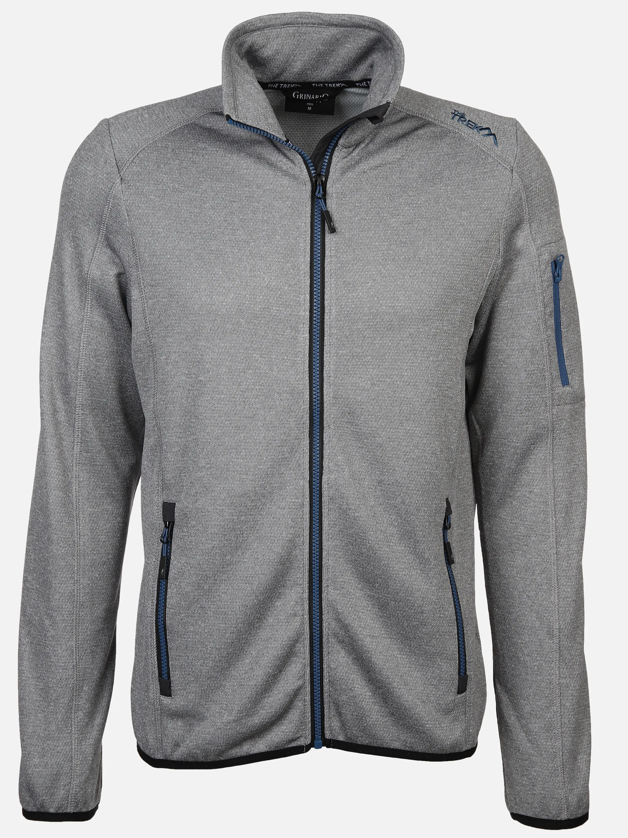 Grinario Sports Herren Fleece-Jacke Grau 888355 GREY/BLUE 1