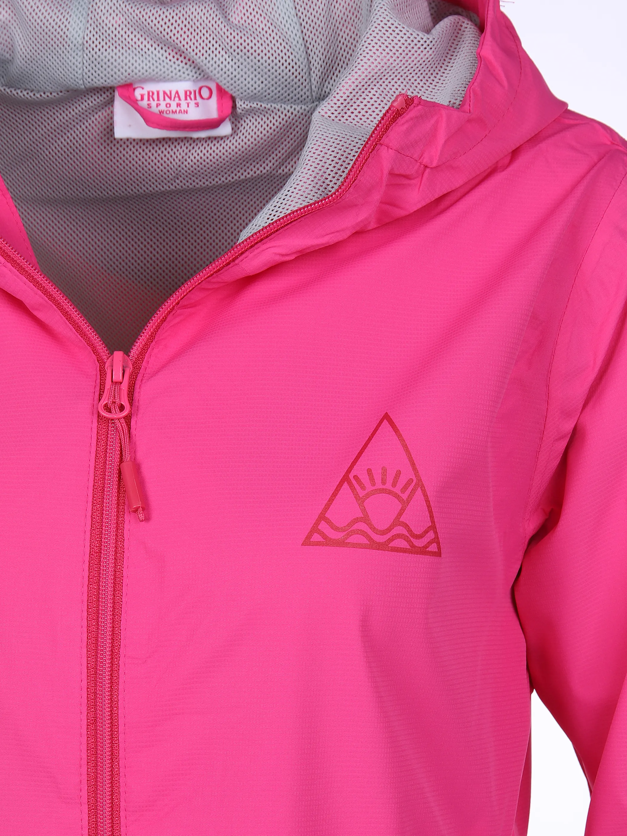 Grinario Sports Da-Regenjacke mit Kapuze Pink 862277 PINK 3 Grinario Sports Da-Regenjacke mit Kapuze Pink 862277 PINK 3