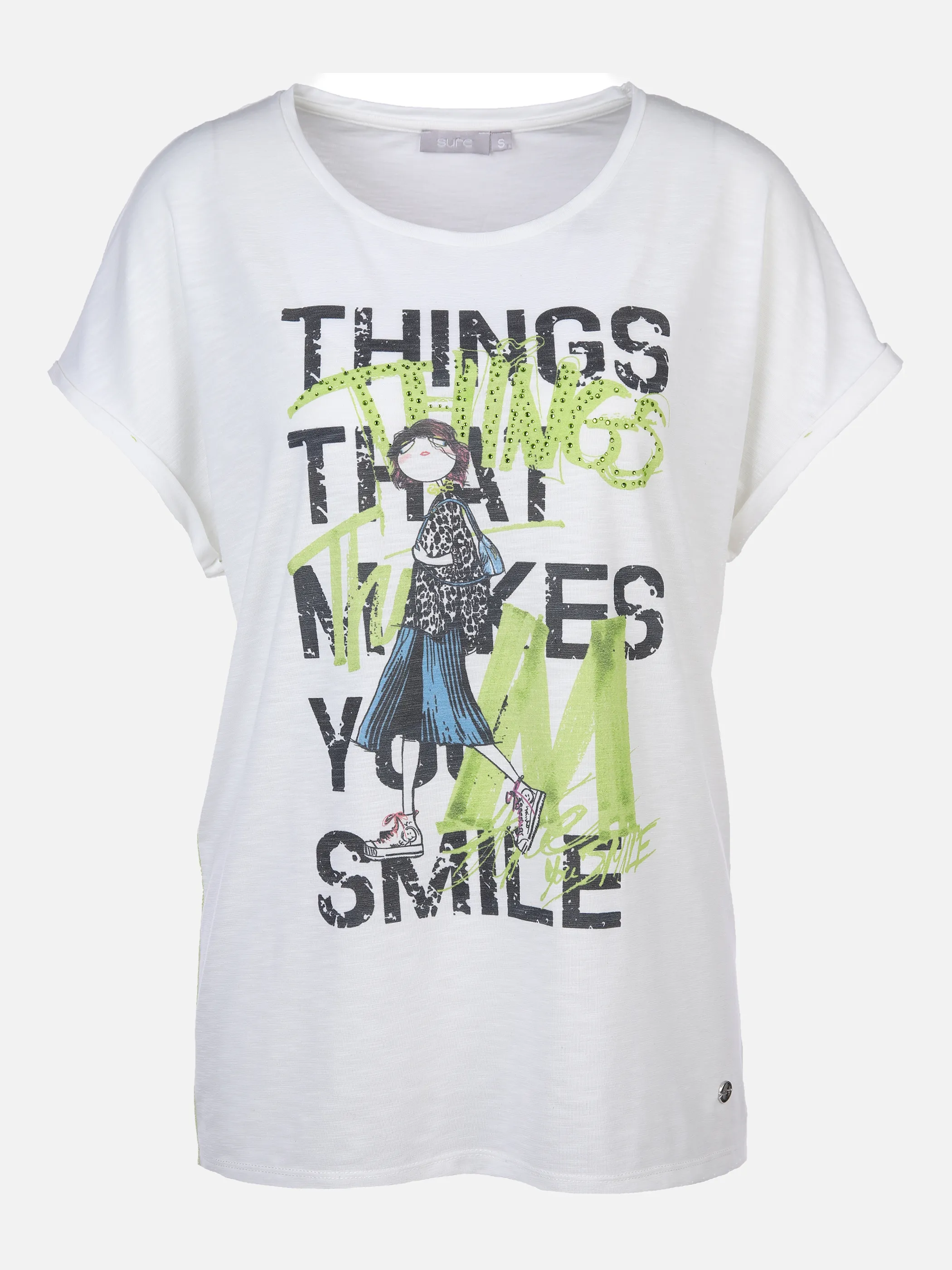 Sure Da-Printshirt m. 1/2 Arm Weiß 877909 WEIß 1 Sure Da-Printshirt m. 1/2 Arm Weiß 877909 WEIß 1