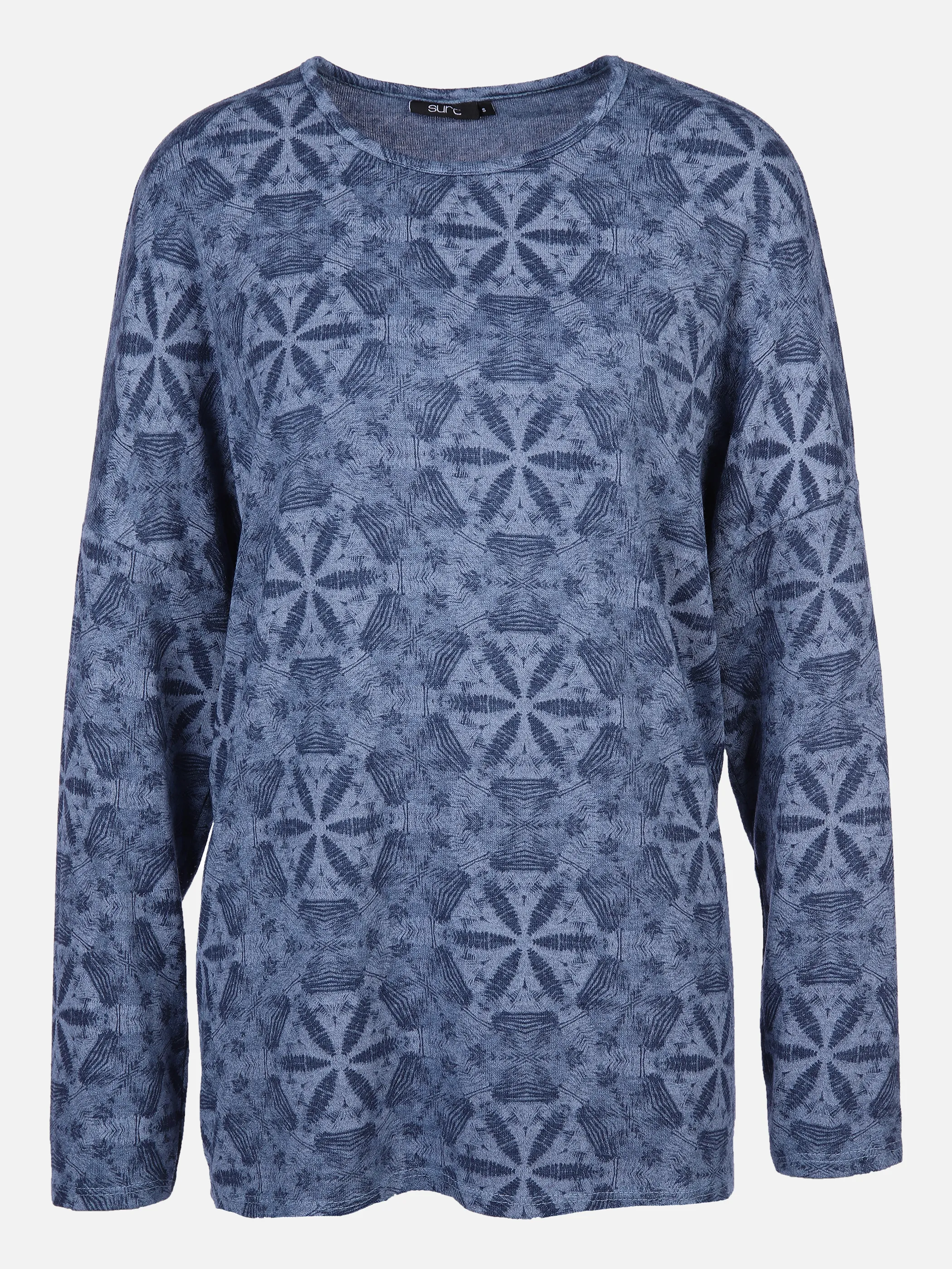 Sure Da-Pullover m. Alloverprint Blau 876250 DENIMBLAU 1