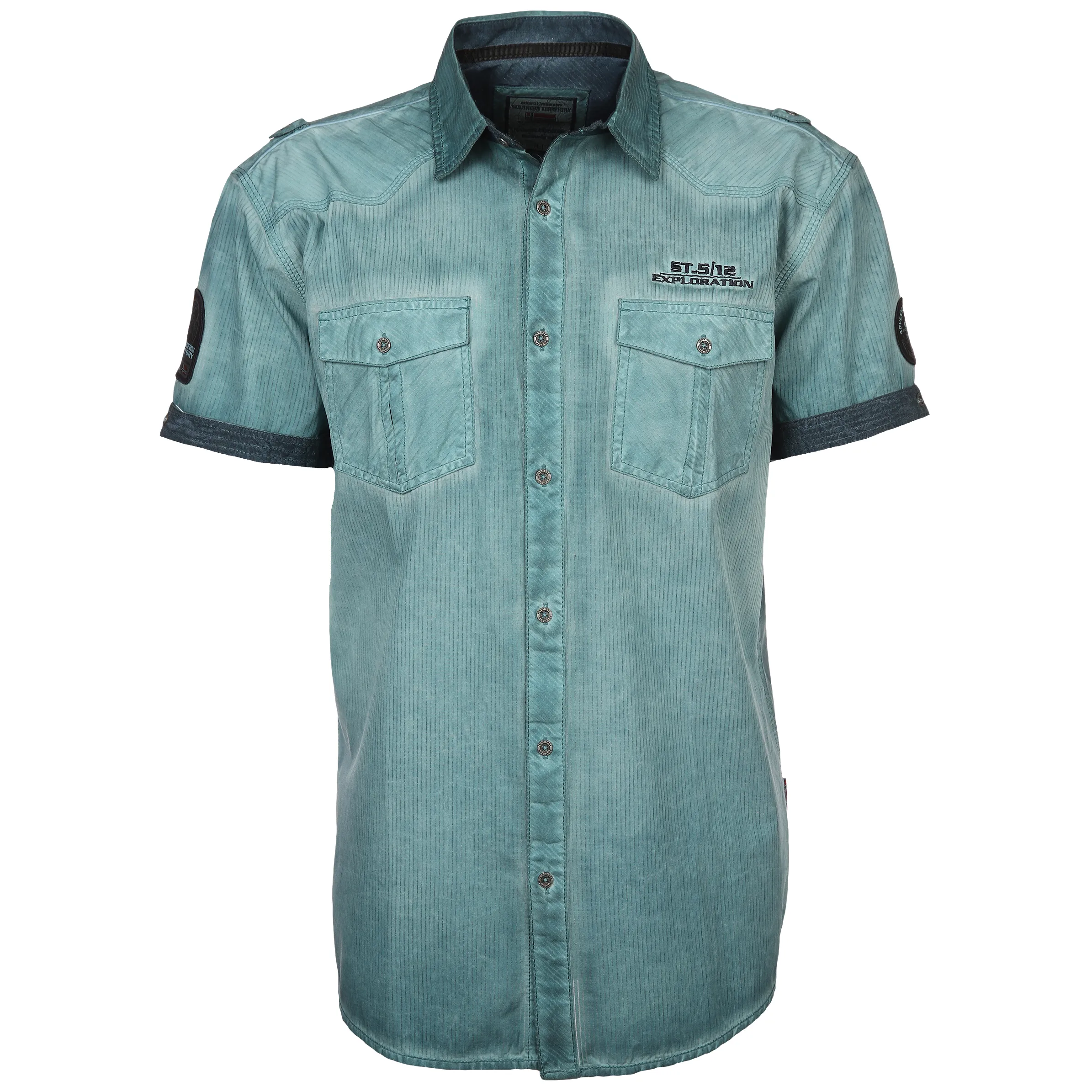 Southern Territory He. Freizeithemd 1/2 Arm oilwash Blau 873088 AQUA 1 Southern Territory He. Freizeithemd 1/2 Arm oilwash Blau 873088 AQUA 1