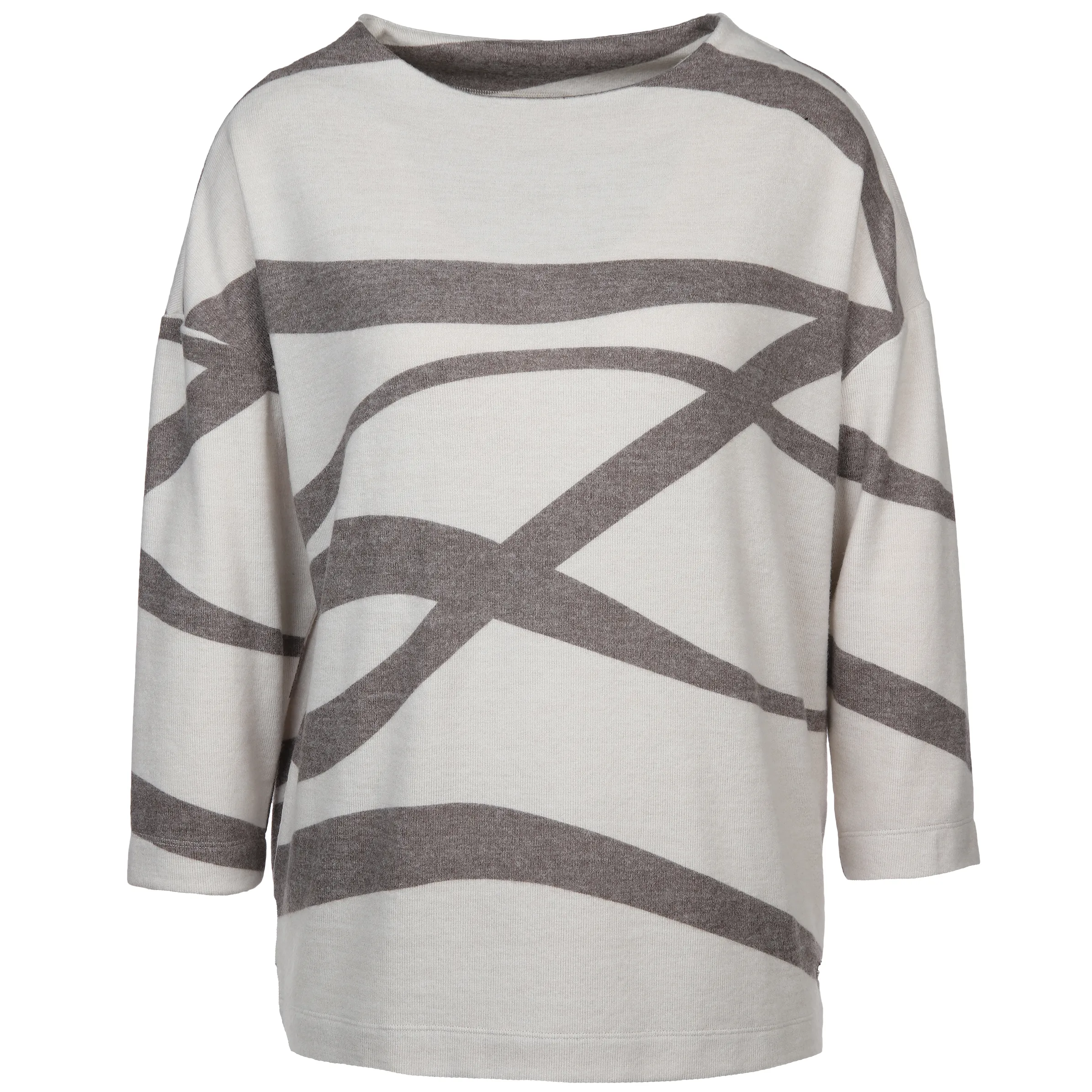 Sure Da-Printshirt m. 3/4 Arm Beige 882062 BEIGE MEL. 1 Sure Da-Printshirt m. 3/4 Arm Beige 882062 BEIGE MEL. 1