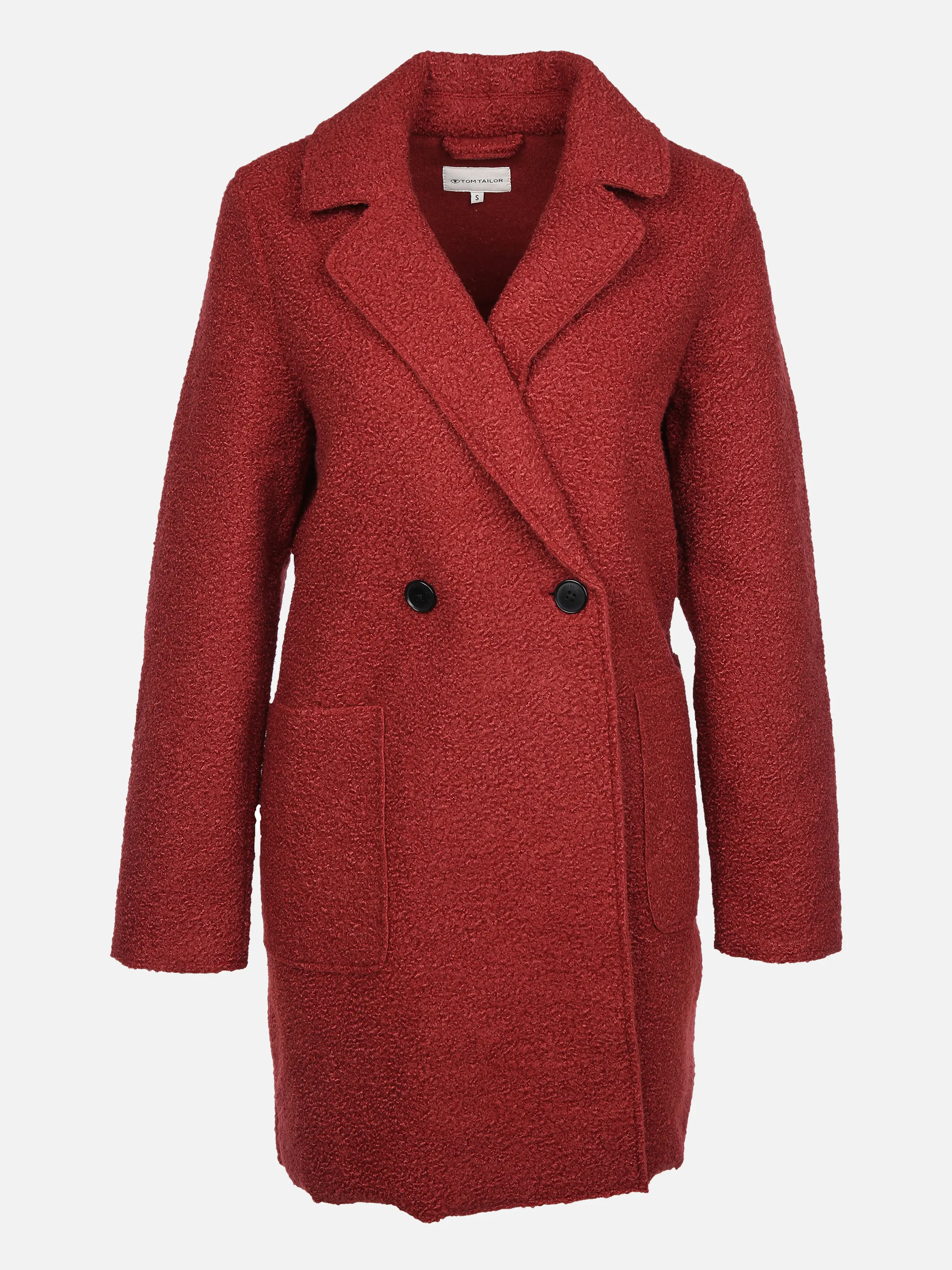 Tom Tailor 1026975 easy boucle coat Rot 856698 27470 1