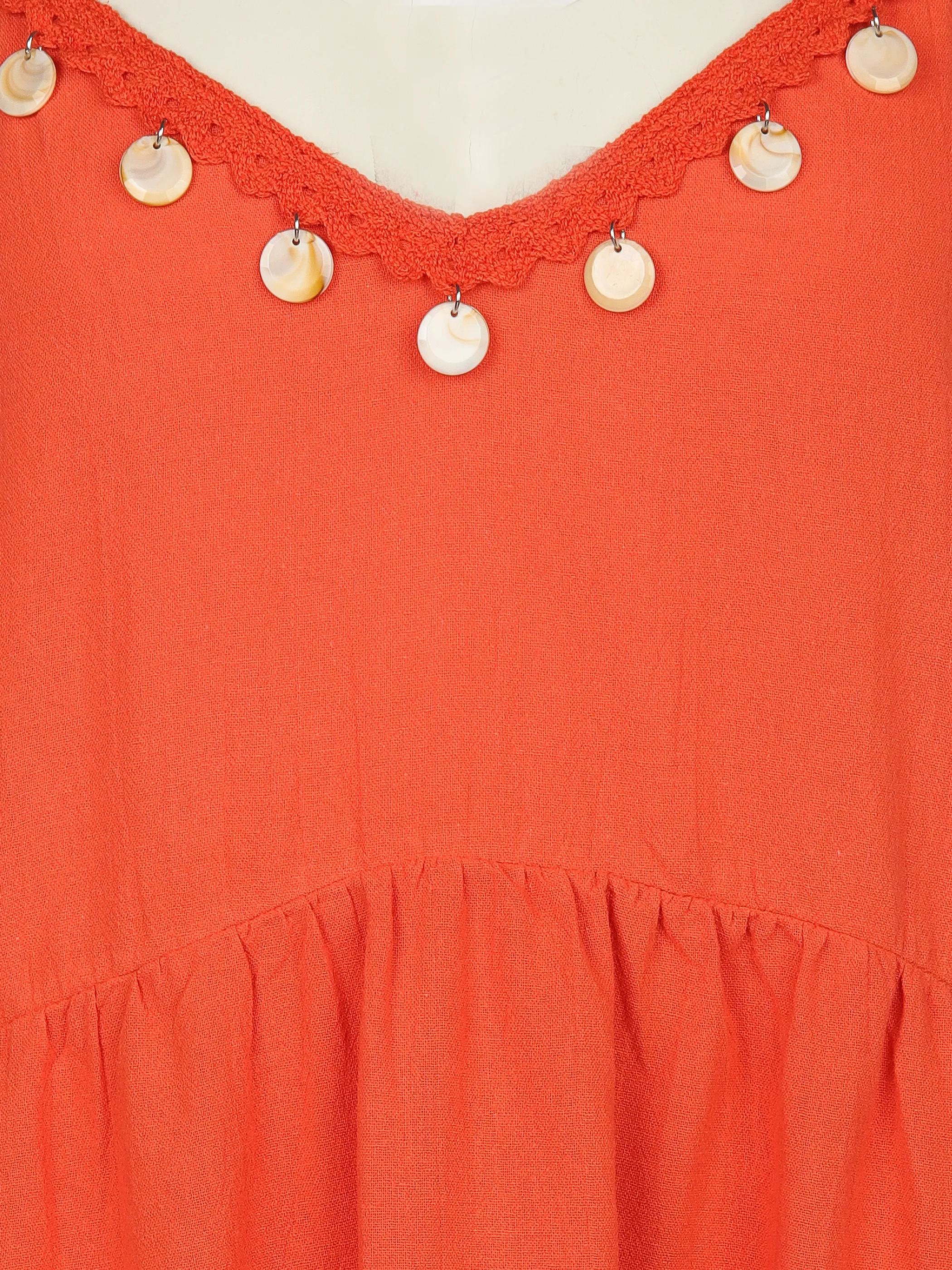 Apricot 961869 Apricot Shell Detail Tiered Midaxi Dress Orange 918378 ORA 3