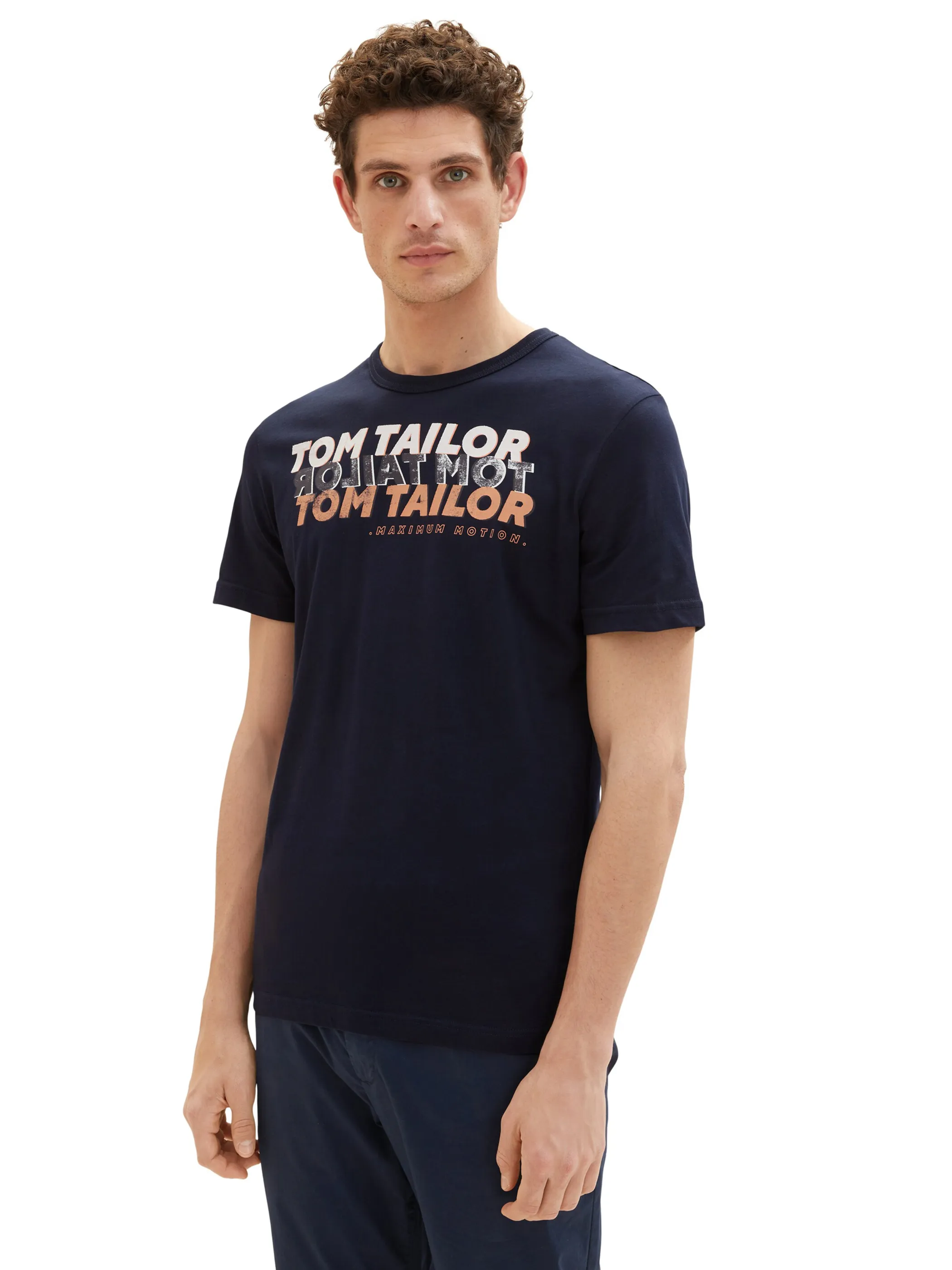 Tom Tailor 1036426 wording logo print t-shirt Blau 880537 10668 4 Tom Tailor 1036426 wording logo print t-shirt Blau 880537 10668 4