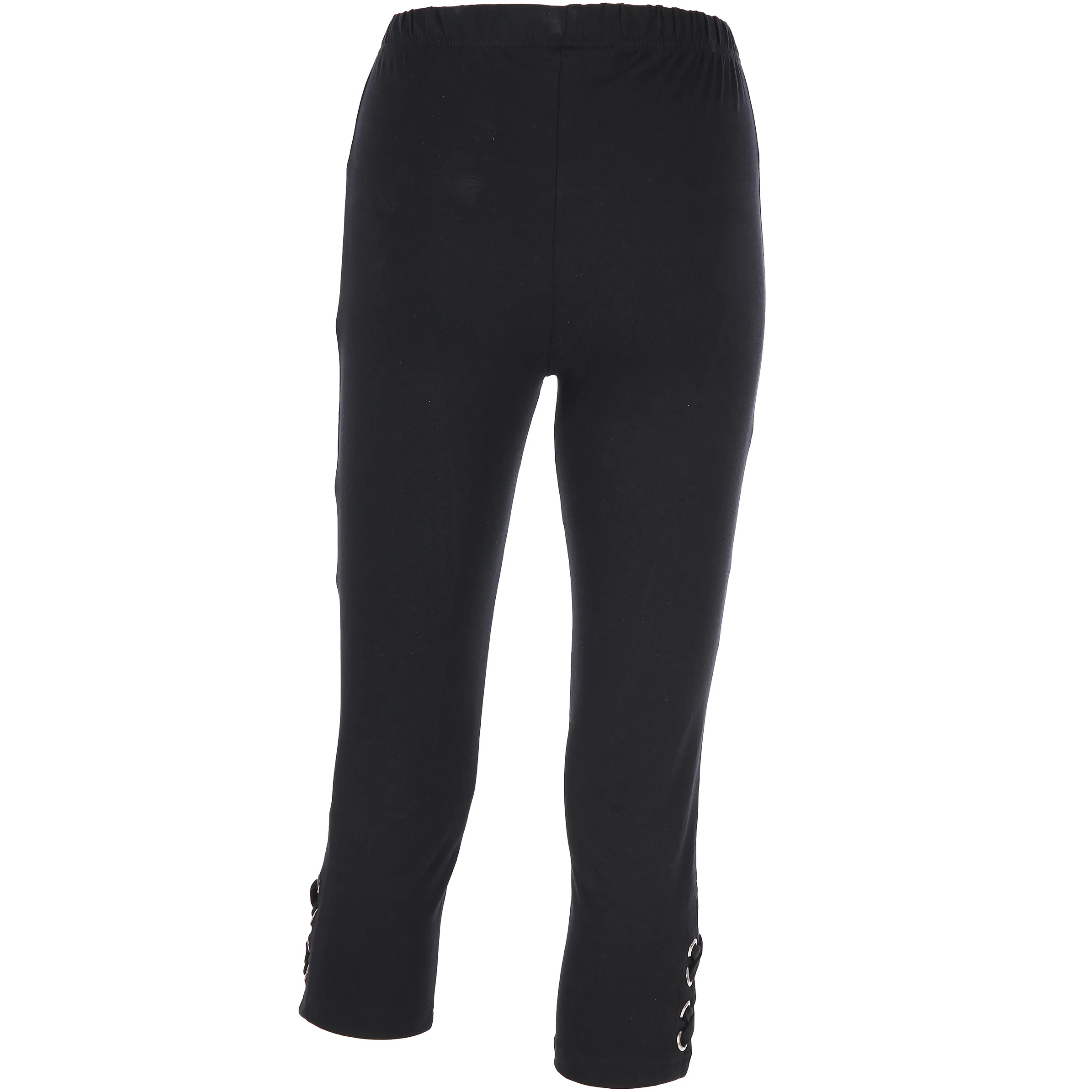 Boule Fashion Da-Capri-Leggings mit Ösen Schwarz 810403 SCHWARZ 2