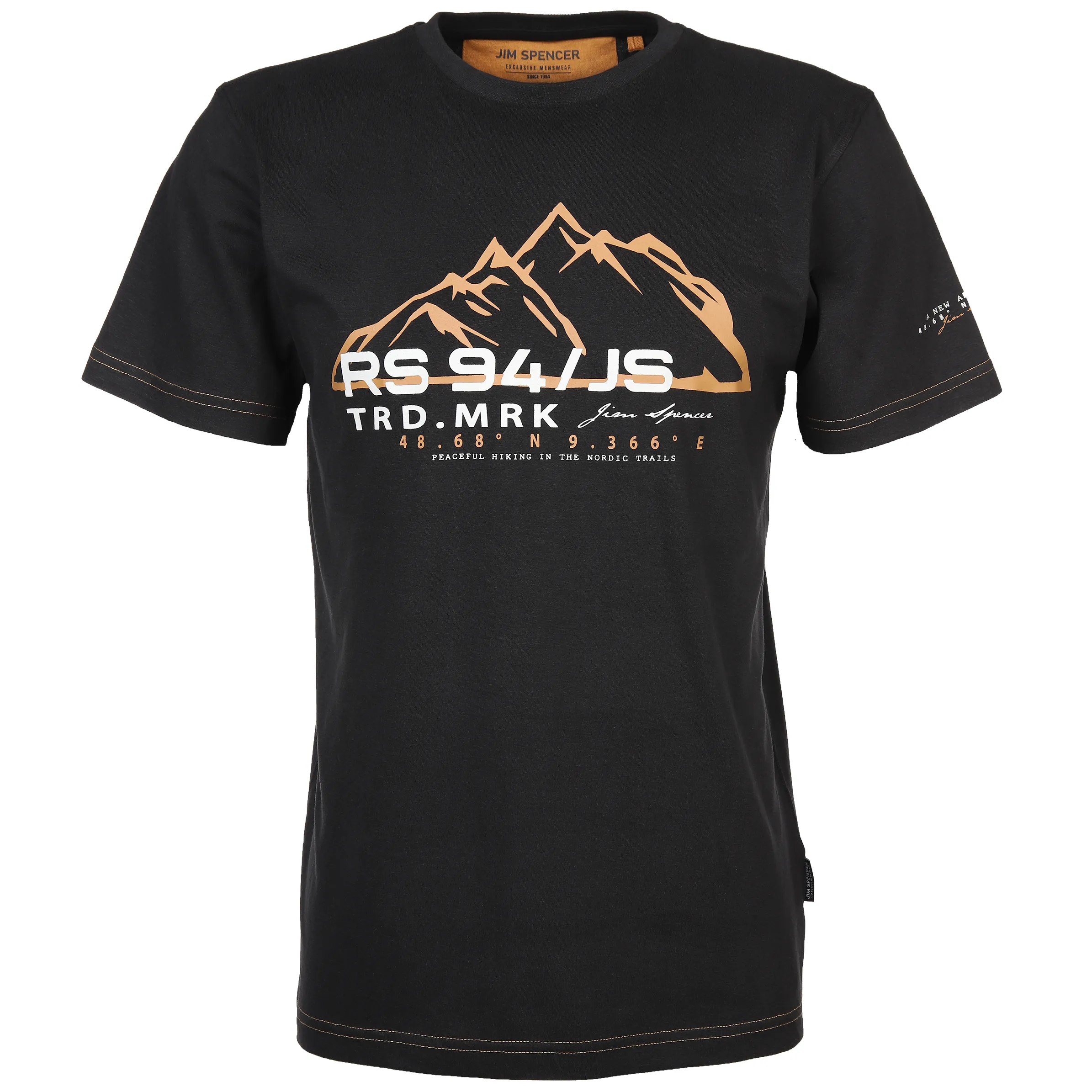 Jim Spencer He. T-Shirt 1/2 Arm Druck RH Schwarz 883492 BLACK 1 Jim Spencer He. T-Shirt 1/2 Arm Druck RH Schwarz 883492 BLACK 1