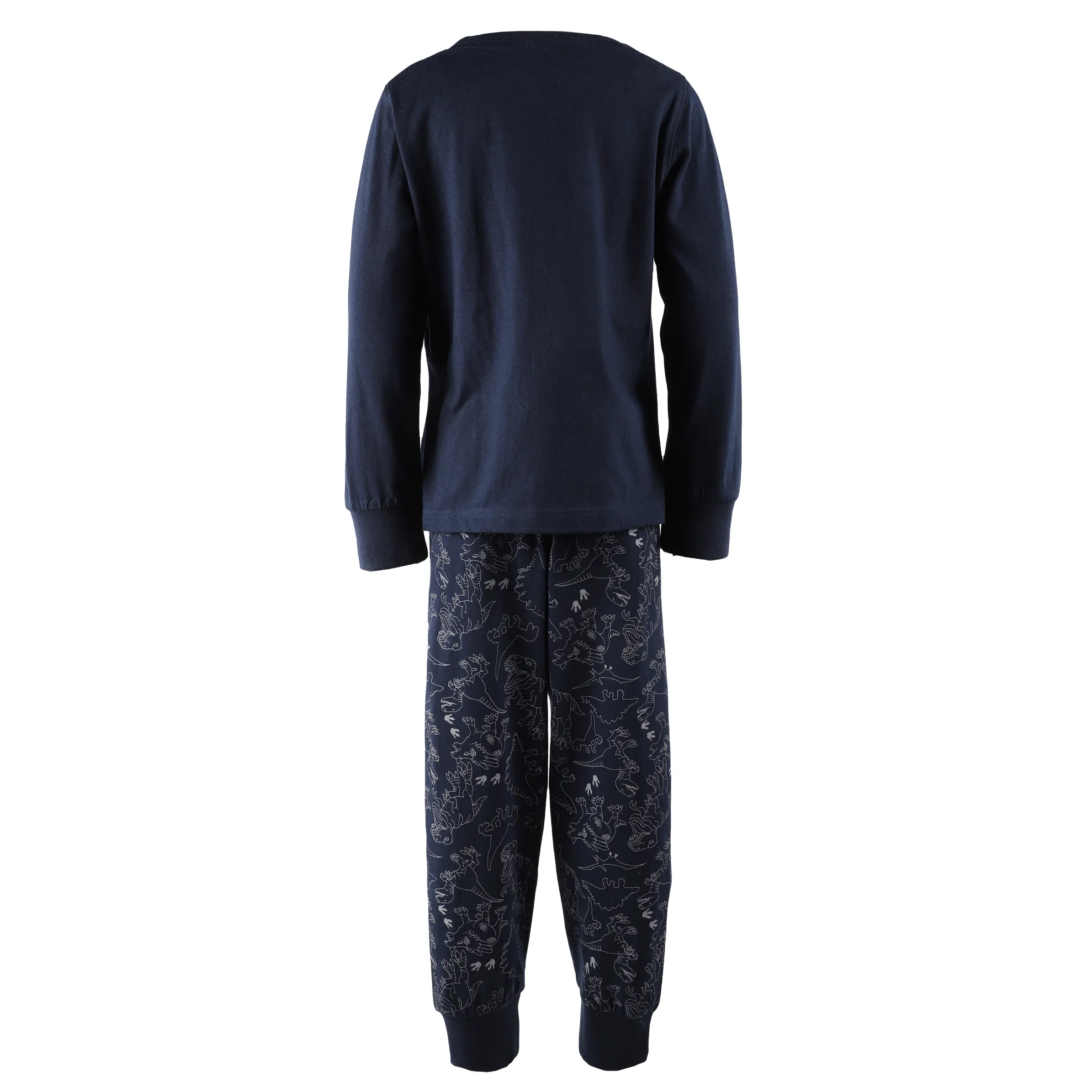 Stop + Go KJ Pyjama Dino lang Hose AOP Blau 881325 NAVY 2