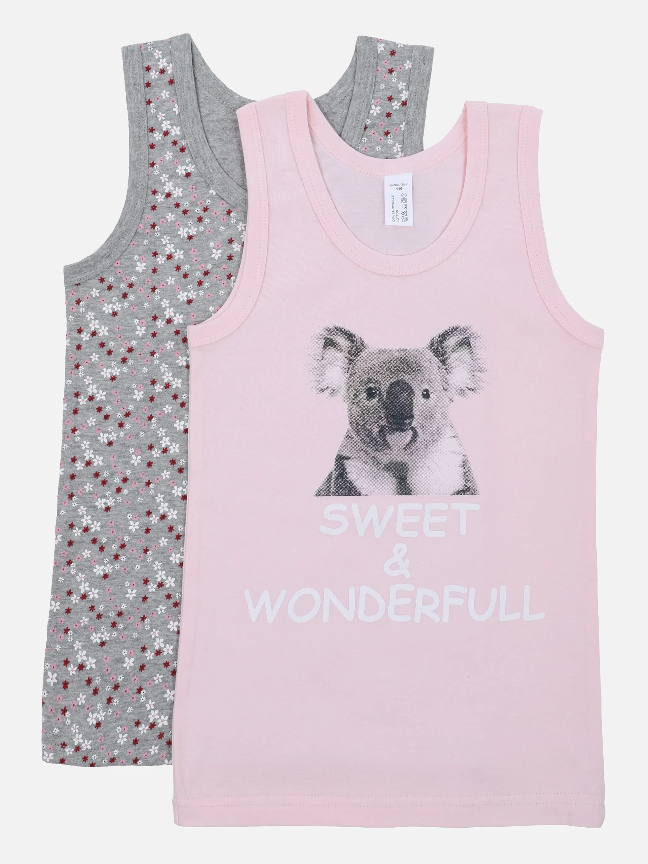 Stop + Go MG Unterhemden Set 2tlg Koala Rosa 862745 ROSE/GREY 1 Stop + Go MG Unterhemden Set 2tlg Koala Rosa 862745 ROSE/GREY 1
