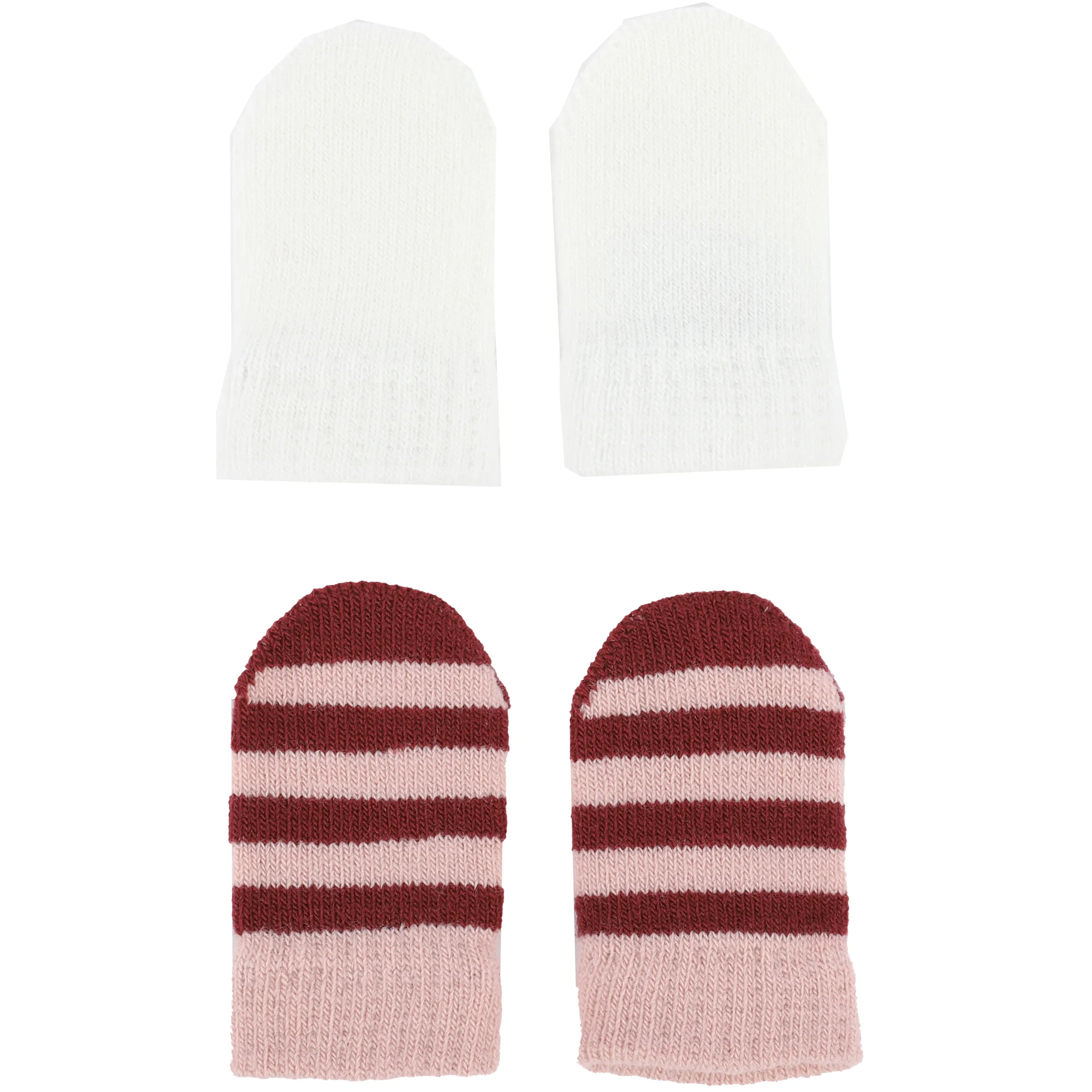 Bubble Gum BM 2er Pack Handschuhe in weiß und altrosa Weiß 884903 WEIß/ROSA 1