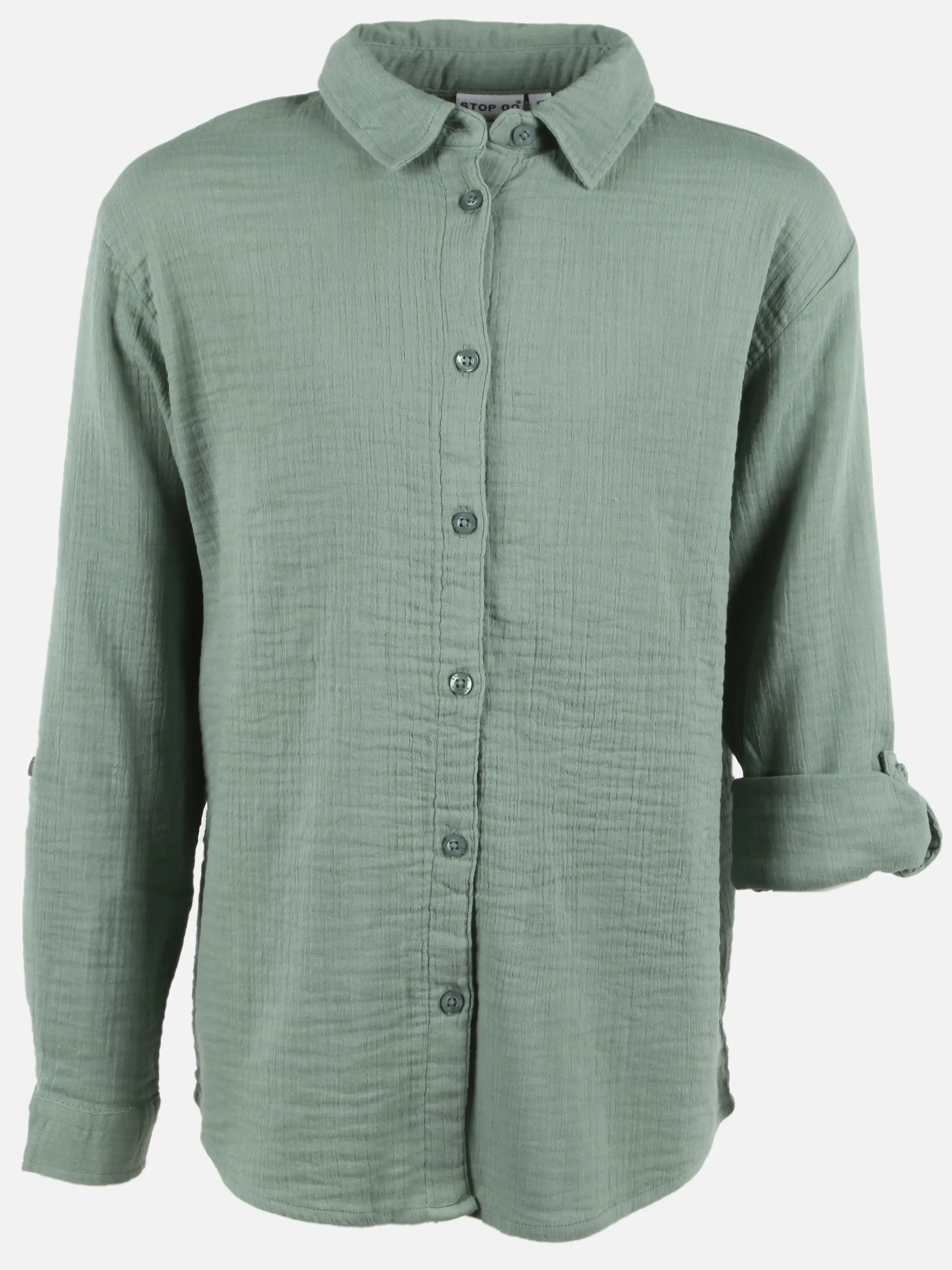 Mädchen Bluse in Musselinoptik | GRÜN | 176 | 890377-gruen-4