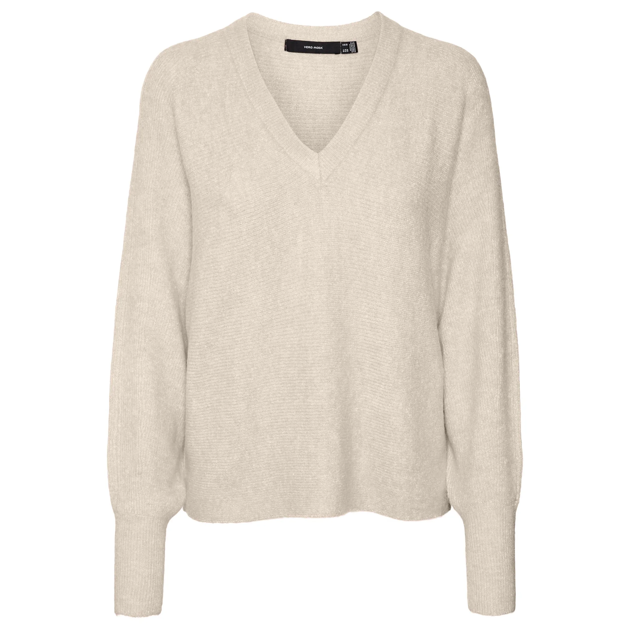 Vero Moda 10291032 VMEMERALD LEFILE LS V Weiß 880186 222913001 1