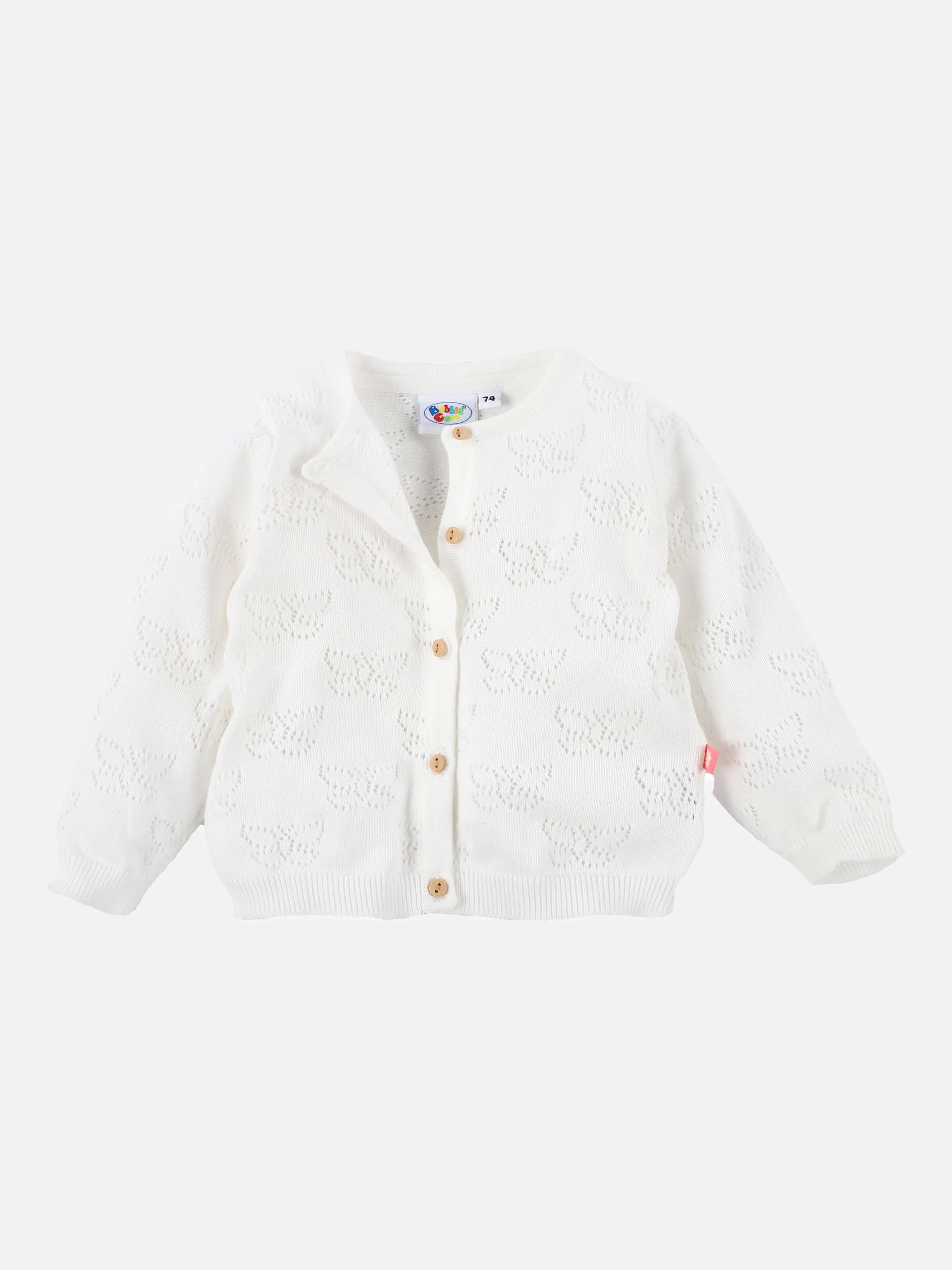Bubble Gum BM Strick Cardigan mit Lochmuster Weiß 875613 WEIß 1 Bubble Gum BM Strick Cardigan mit Lochmuster Weiß 875613 WEIß 1