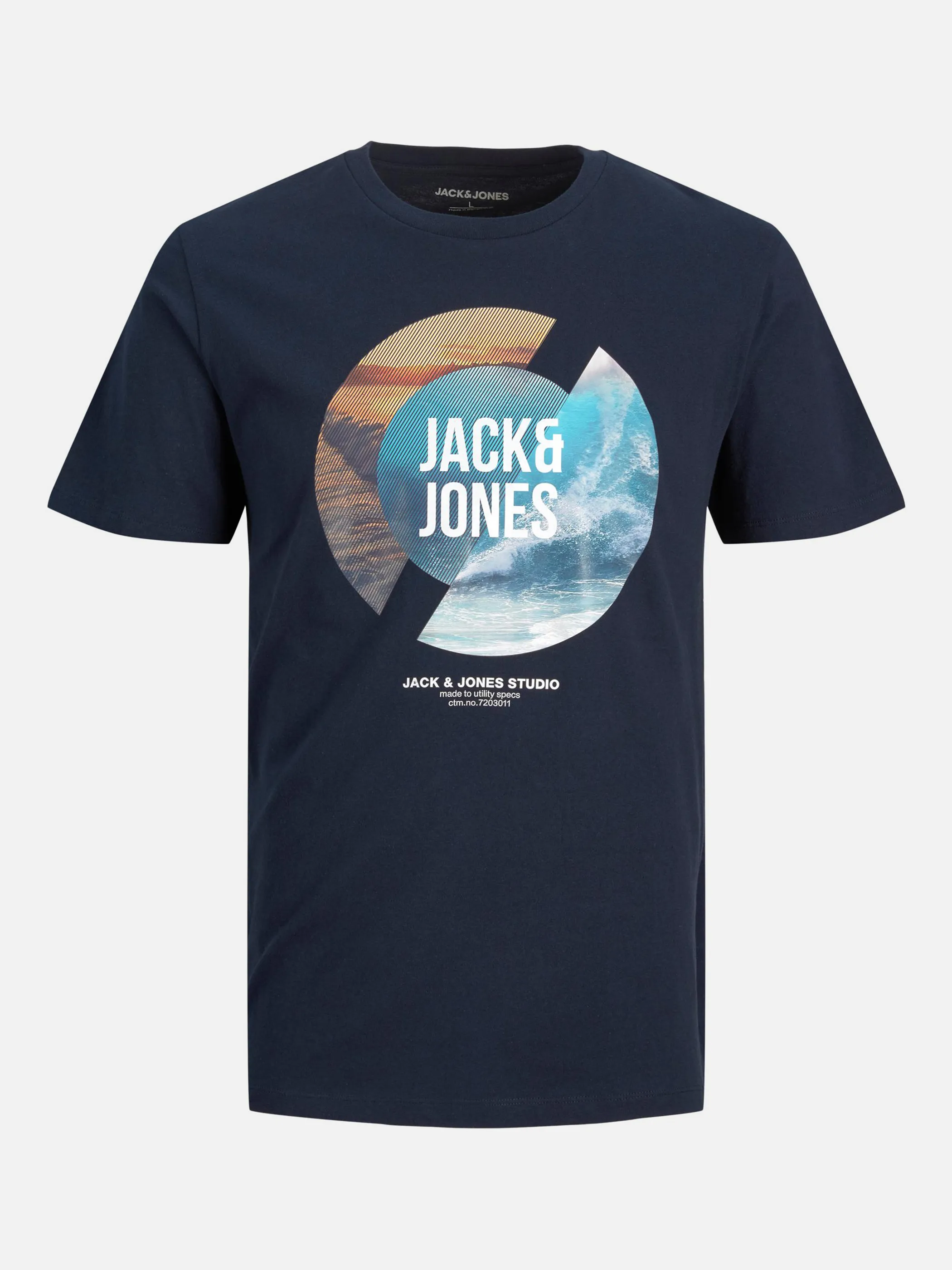 Jack Jones 12222044 JJTRESOR TEE SS CREW Schwarz 875262 175917 1