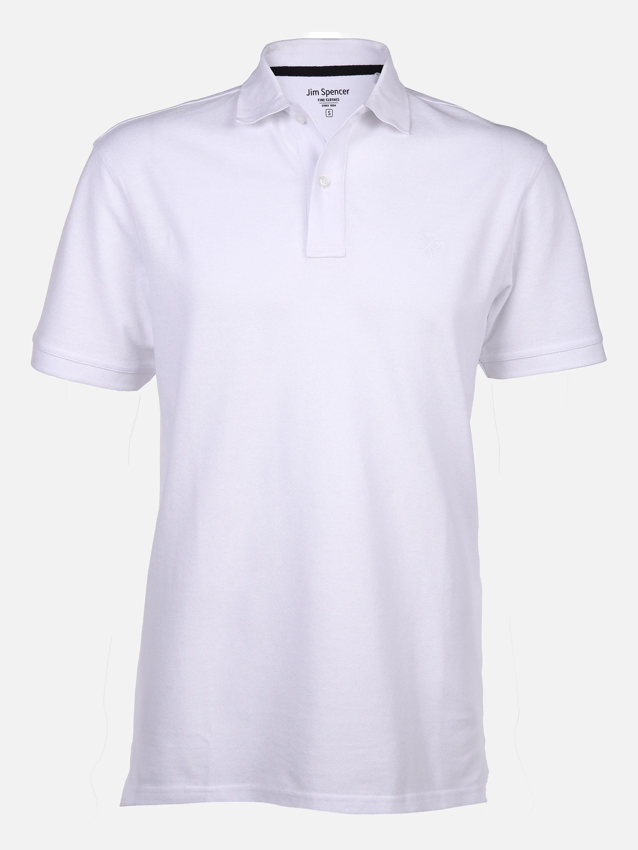 Jim Spencer He. Poloshirt 1/2 Arm uni basic Weiß 852325 WHITE 1