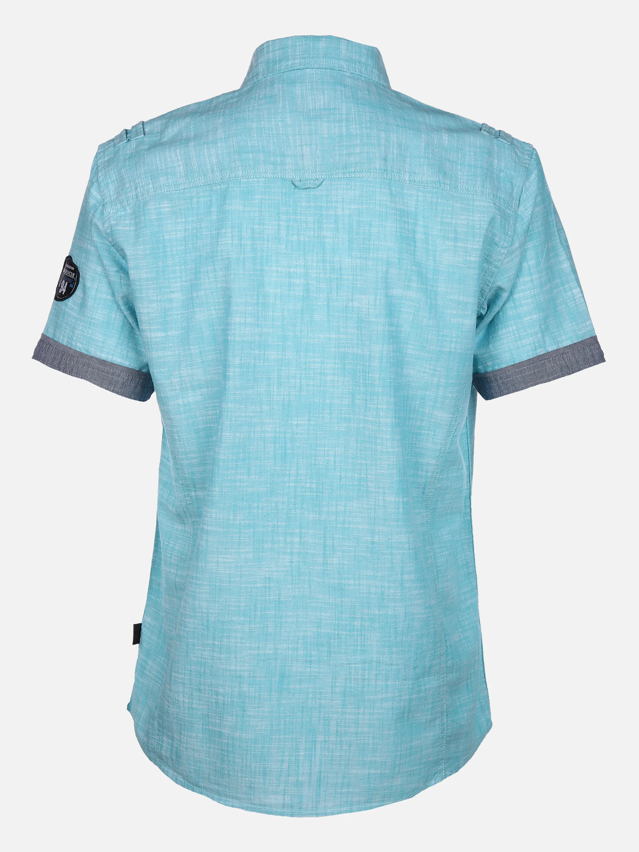 Jim Spencer He. Freizeithemd 1/2 Arm slub Blau 852233 AQUA 2 Jim Spencer He. Freizeithemd 1/2 Arm slub Blau 852233 AQUA 2