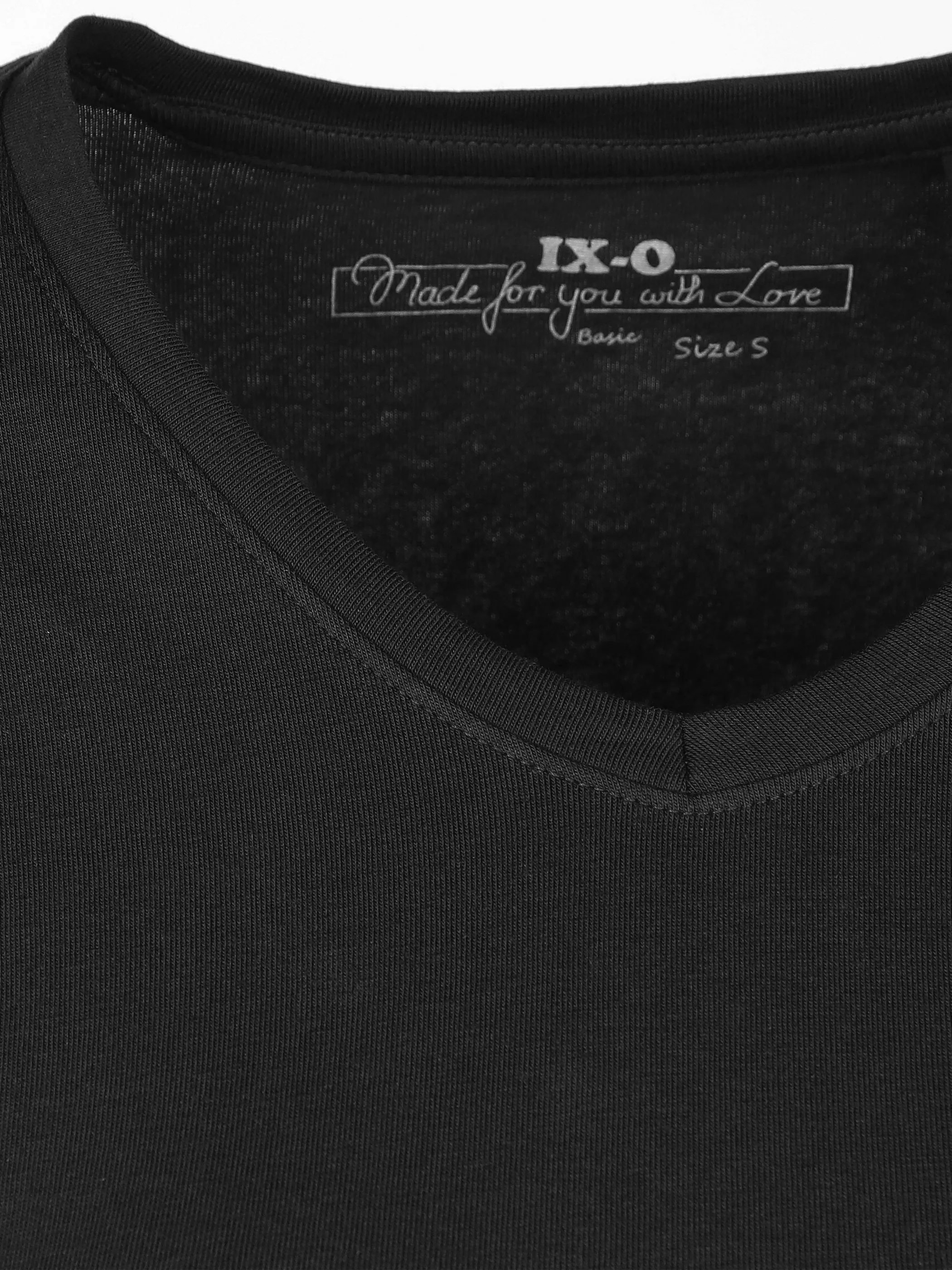 IX-O YF-Da-Shirt 1/2 Arm basic V-Ne Schwarz 783622 BLACK 3