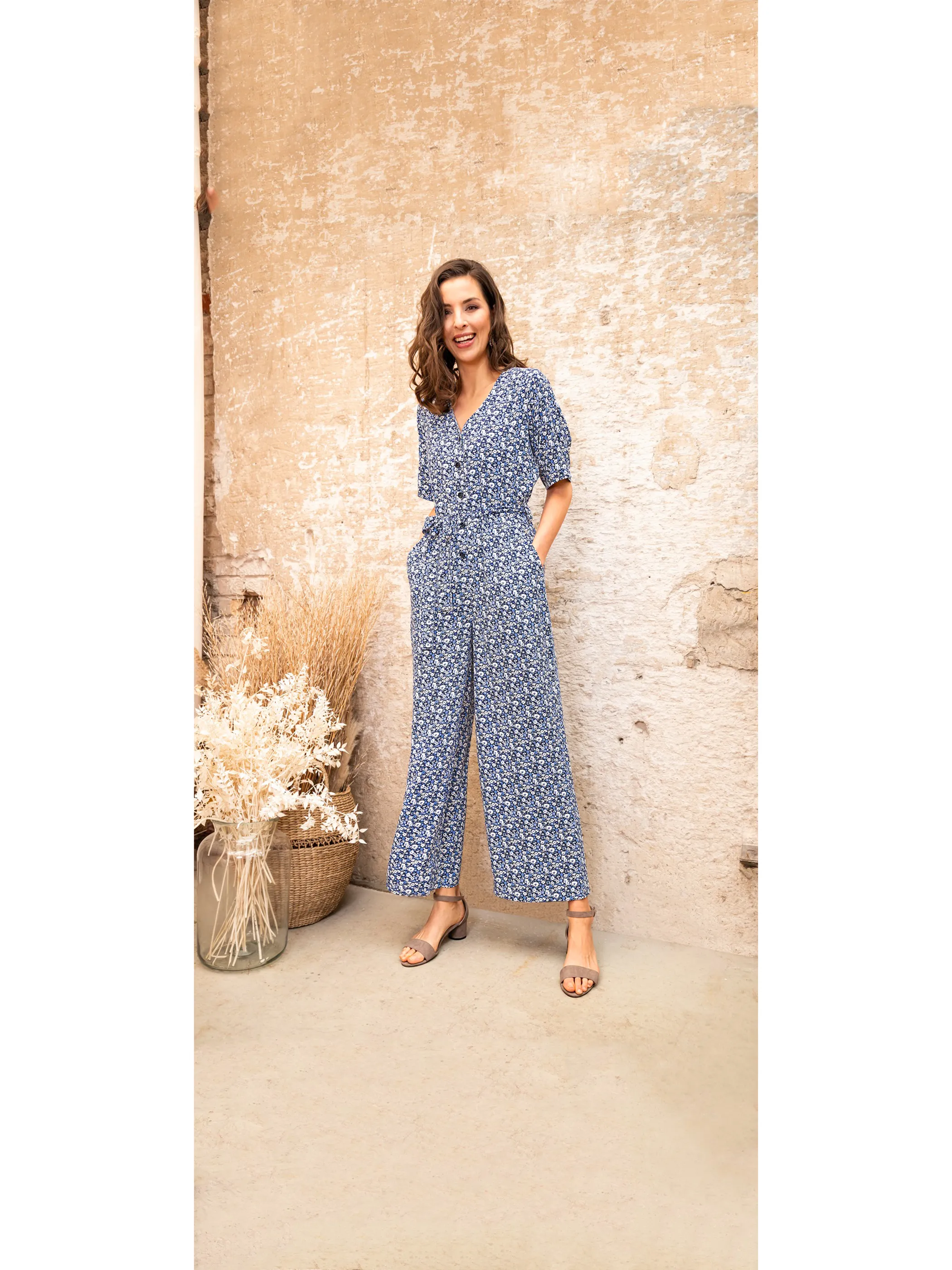 Lisa Tossa Da-Jumpsuit m. V-Ausschnitt Blau 863134 BLAU GEM. 4 Lisa Tossa Da-Jumpsuit m. V-Ausschnitt Blau 863134 BLAU GEM. 4