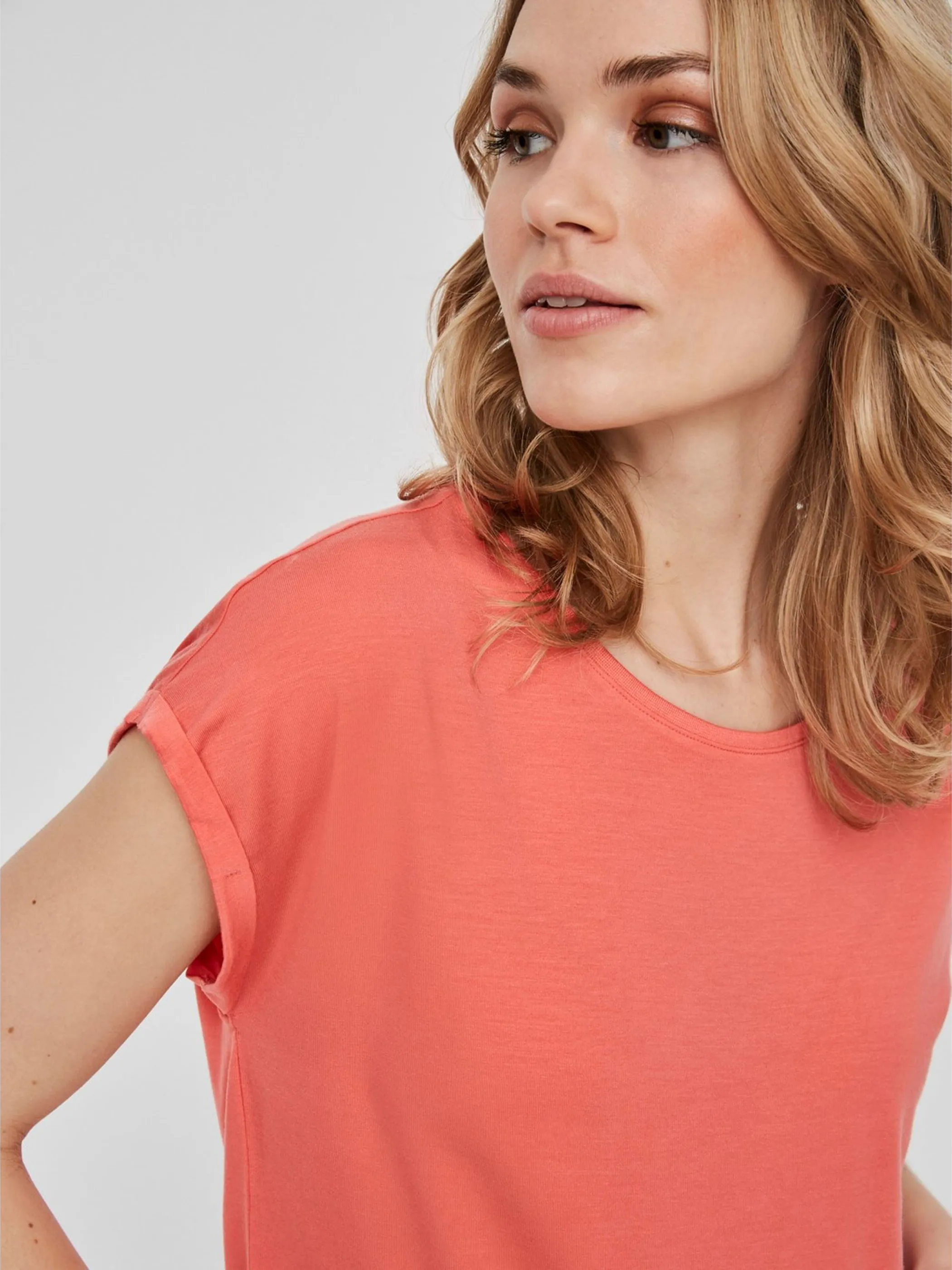 Vero Moda 10187159 VMAWARE PLAIN SS TOP Orange 767201 175646 4 Vero Moda 10187159 VMAWARE PLAIN SS TOP Orange 767201 175646 4
