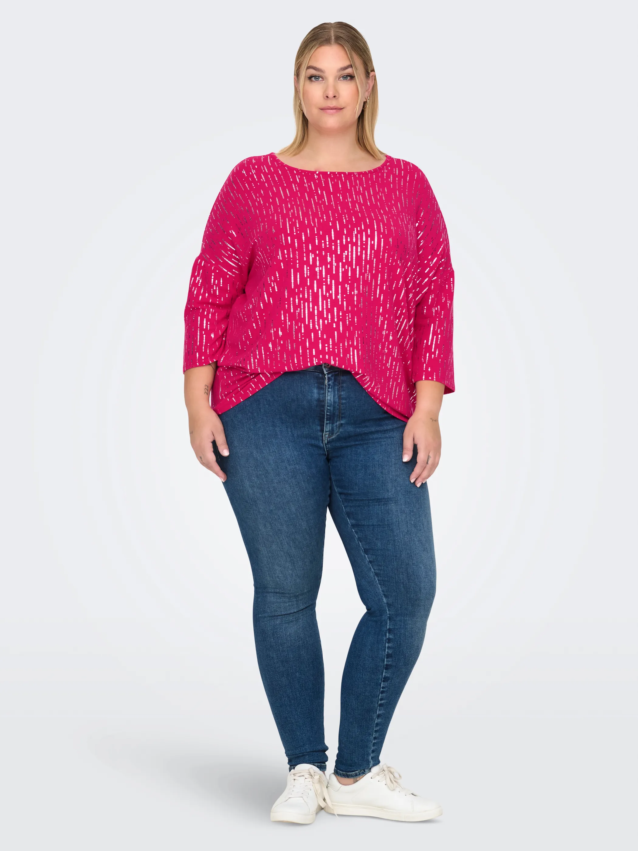 Only Carmakoma 15311133 CARFOILA 3/4 O-NECK T Pink 888300 285315006 4 Only Carmakoma 15311133 CARFOILA 3/4 O-NECK T Pink 888300 285315006 4