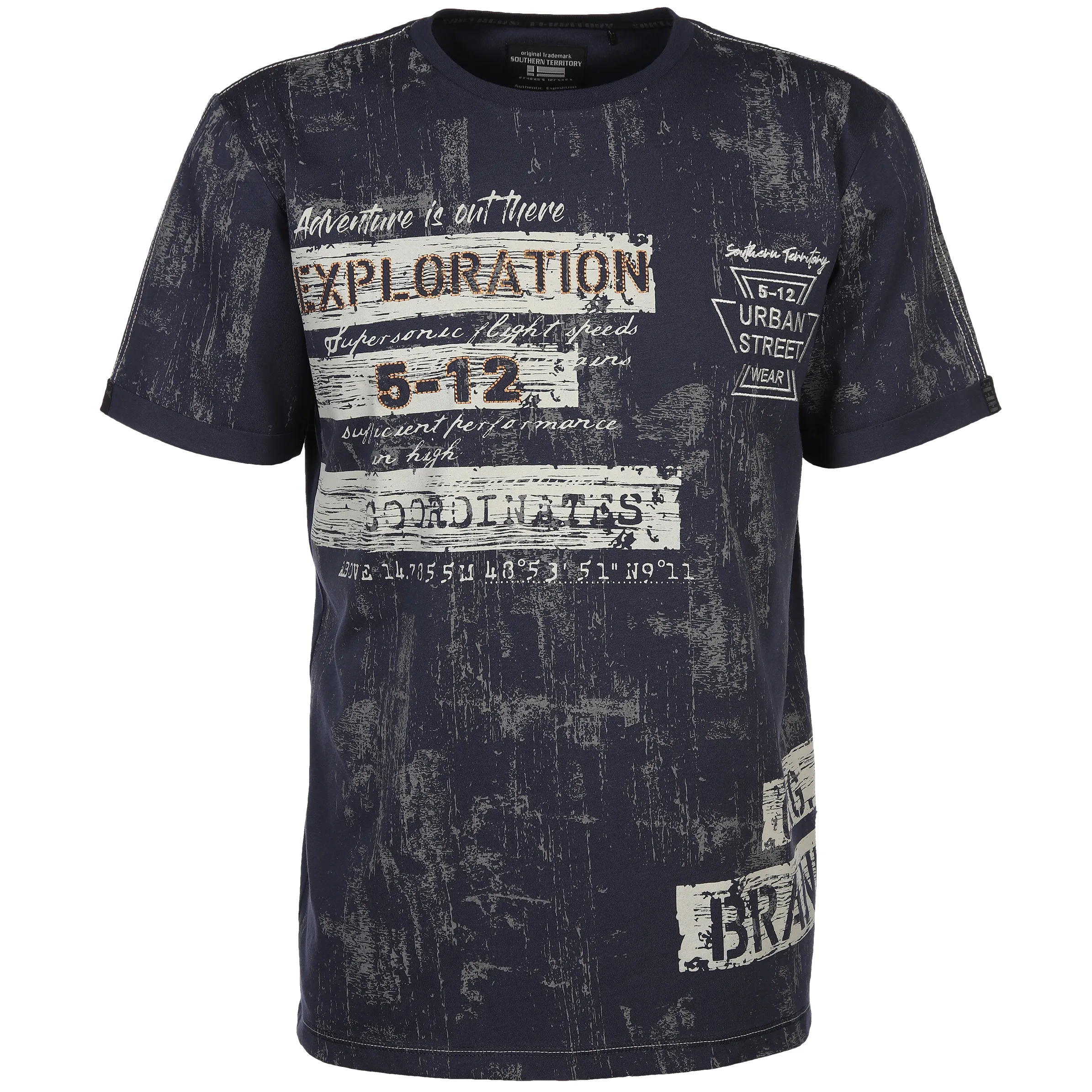 Southern Territory He. T-Shirt 1/2 Arm allover Blau 881712 NAVY 1 Southern Territory He. T-Shirt 1/2 Arm allover Blau 881712 NAVY 1