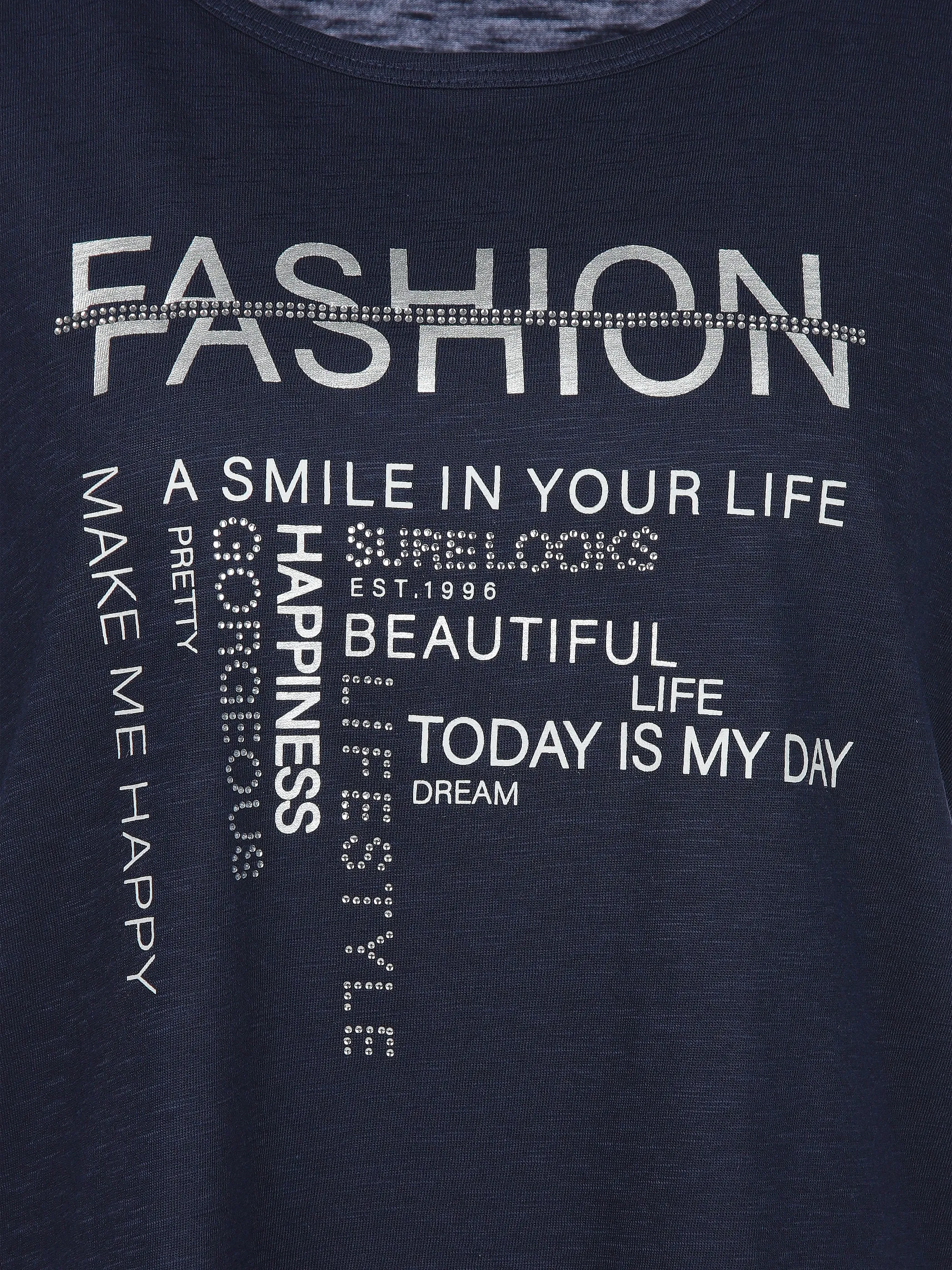 Sure Da-T-Shirt m. Folienprint Marine 908083 NAVY 3