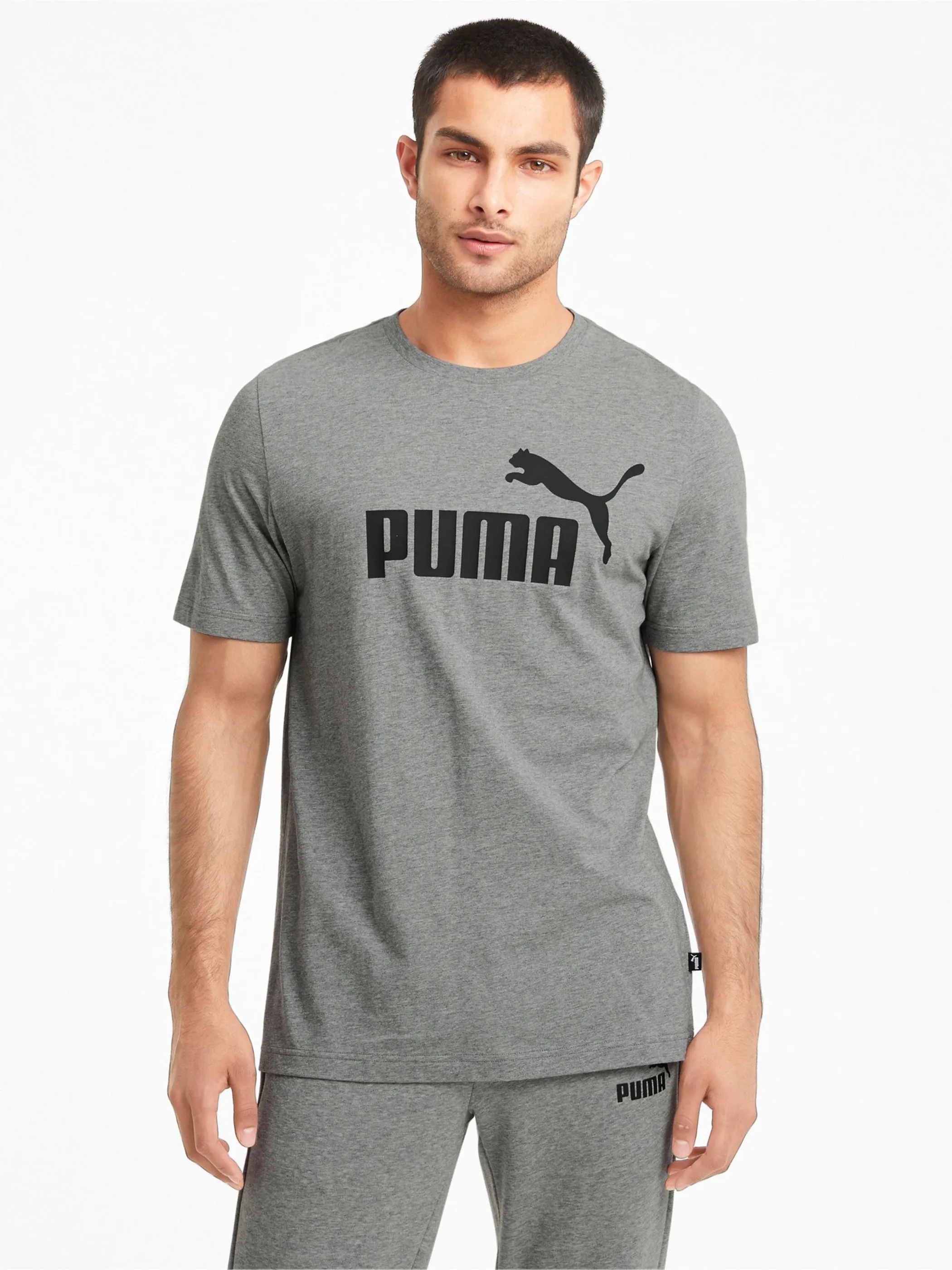 Puma 586666 He-T-Shirt, Logo Grau 856648 03 4