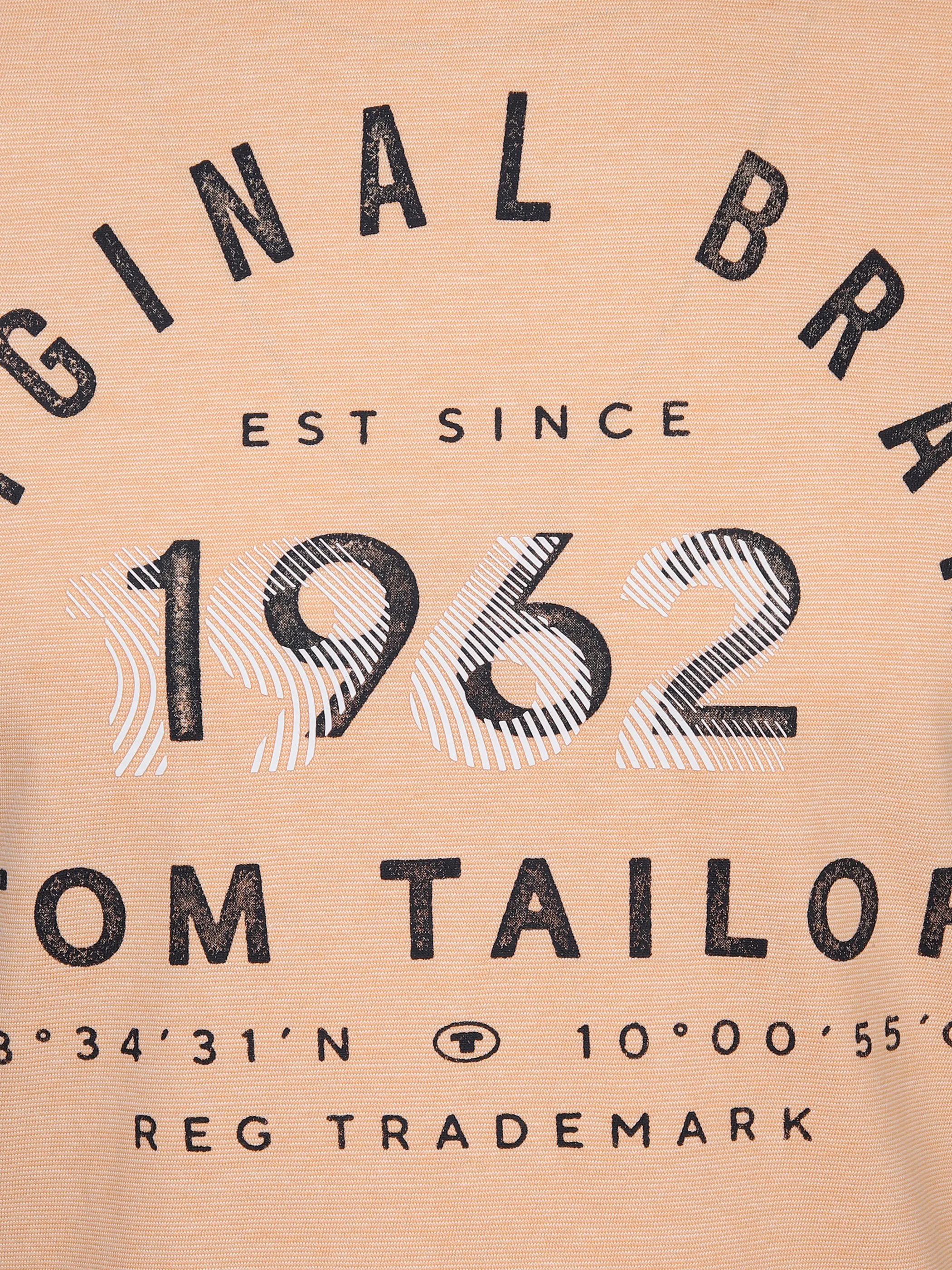 Tom Tailor 1035549 NOS striped t-shirt with print Orange 874943 31582 3