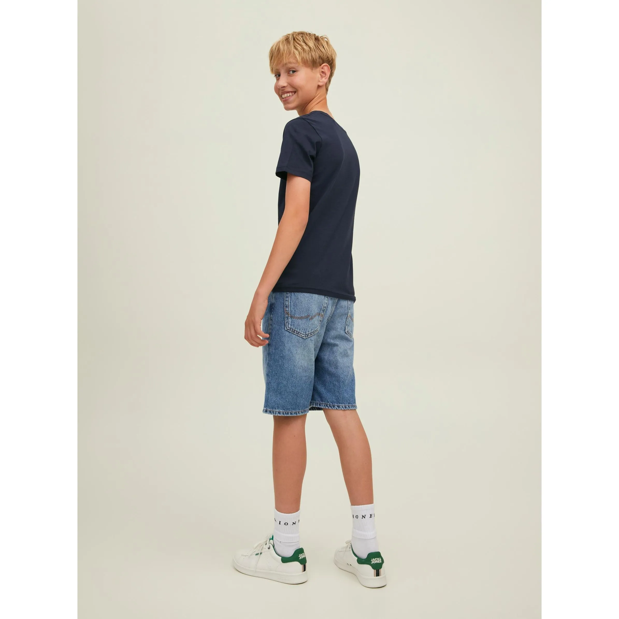 Jack&Jones Junior 12216592 JCOLOGAN TEE SS CREW Blau 868780 175876 3