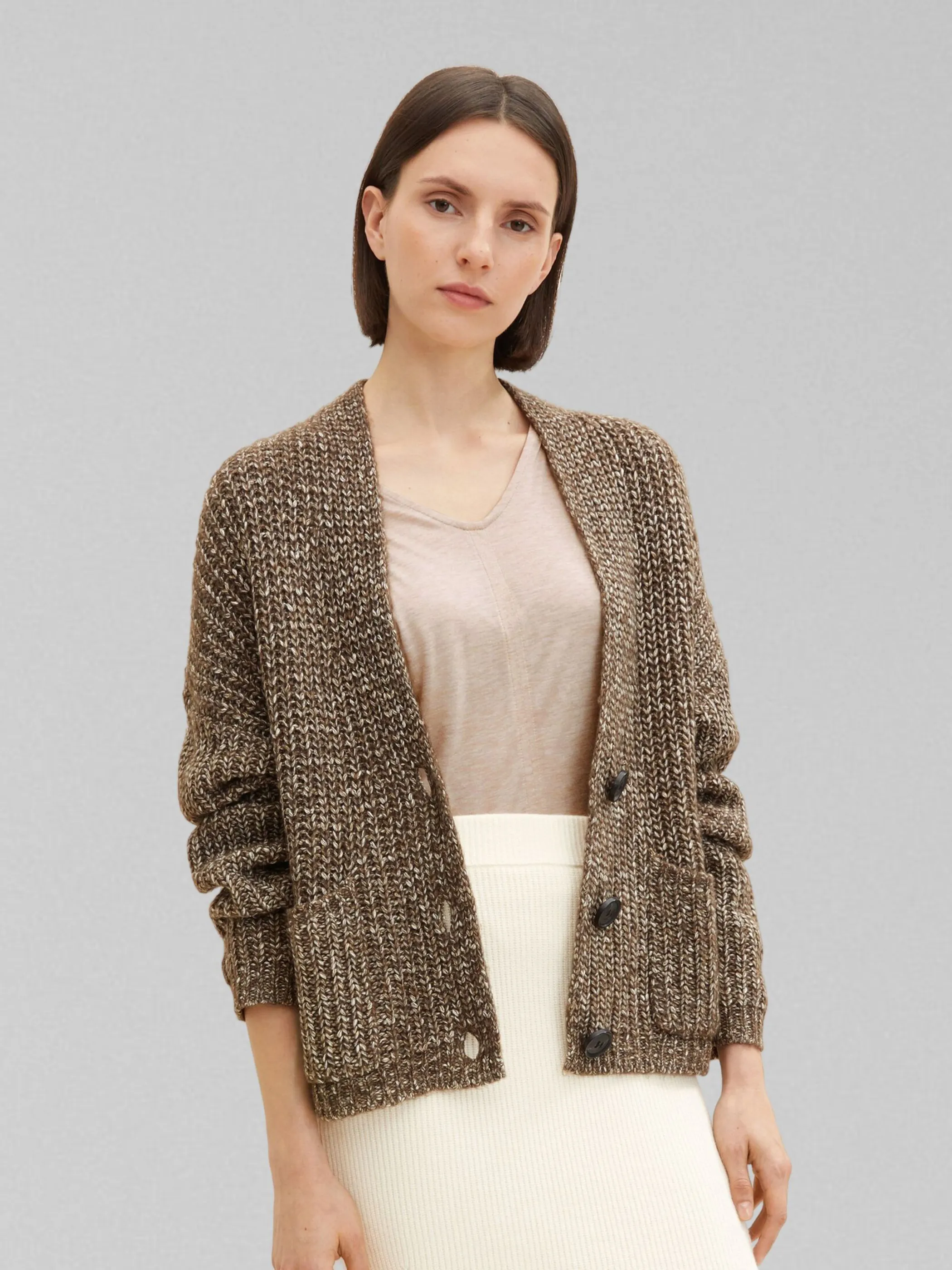 Tom Tailor 1034059 Knit cardigan mouline Grün 872186 30668 4