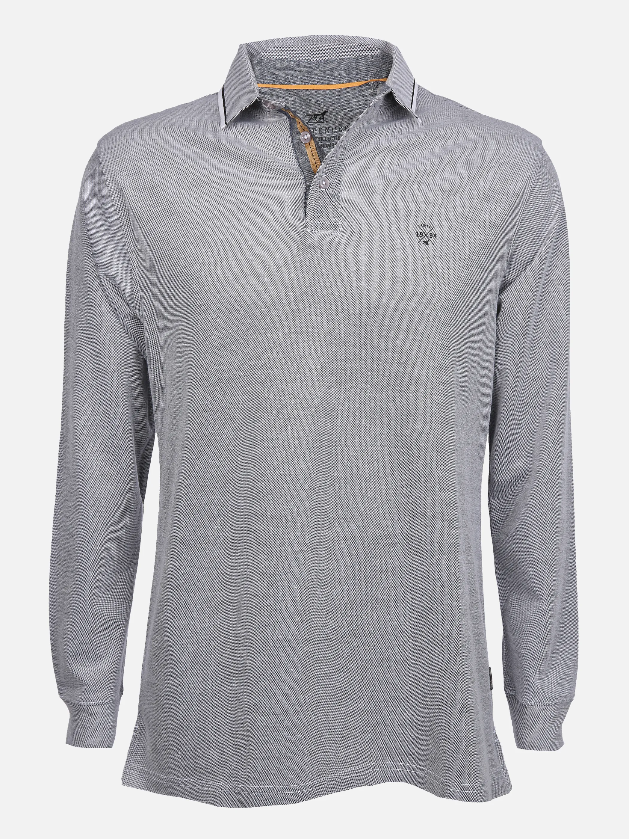 Jim Spencer He. Poloshirt 1/1 Arm meliert Grau 857079 GREY 1