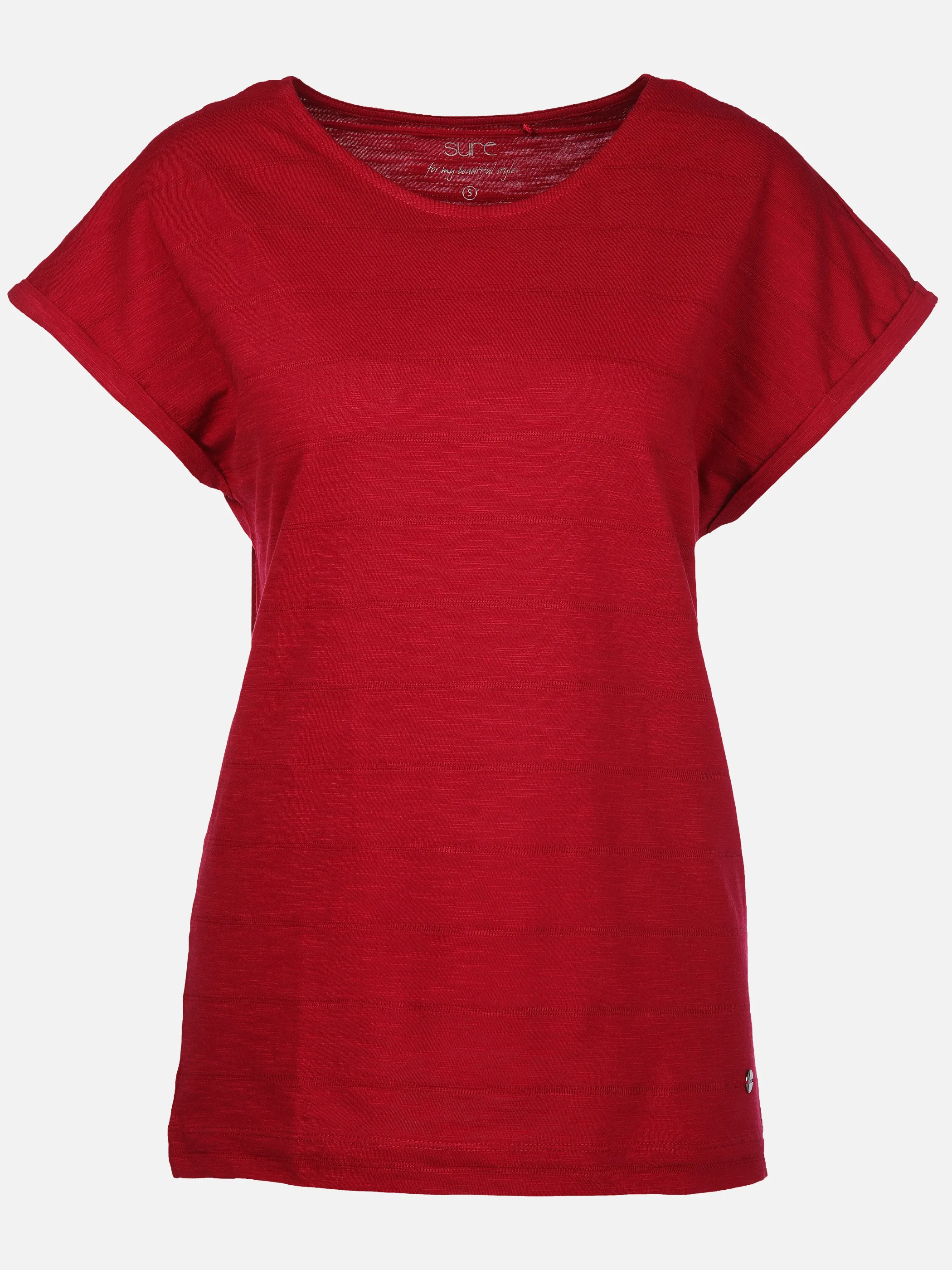 Sure Da-Struktur-T-Shirt Rot 889316 RUMBA RED 1