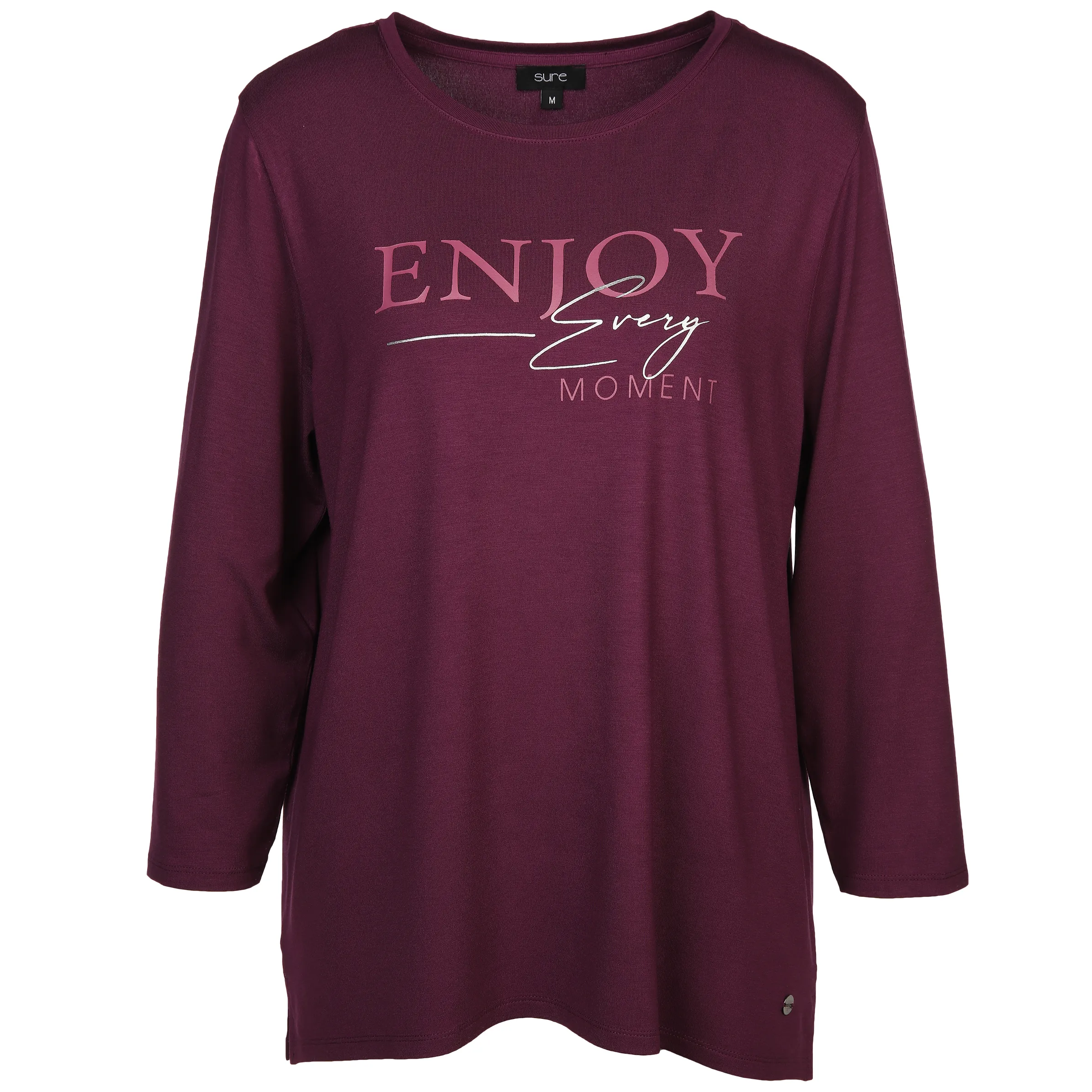 Sure Da-T-Shirt m. Frontprint 3/4 Arm Weiß 880655 HOLUNDER 1 Sure Da-T-Shirt m. Frontprint 3/4 Arm Weiß 880655 HOLUNDER 1