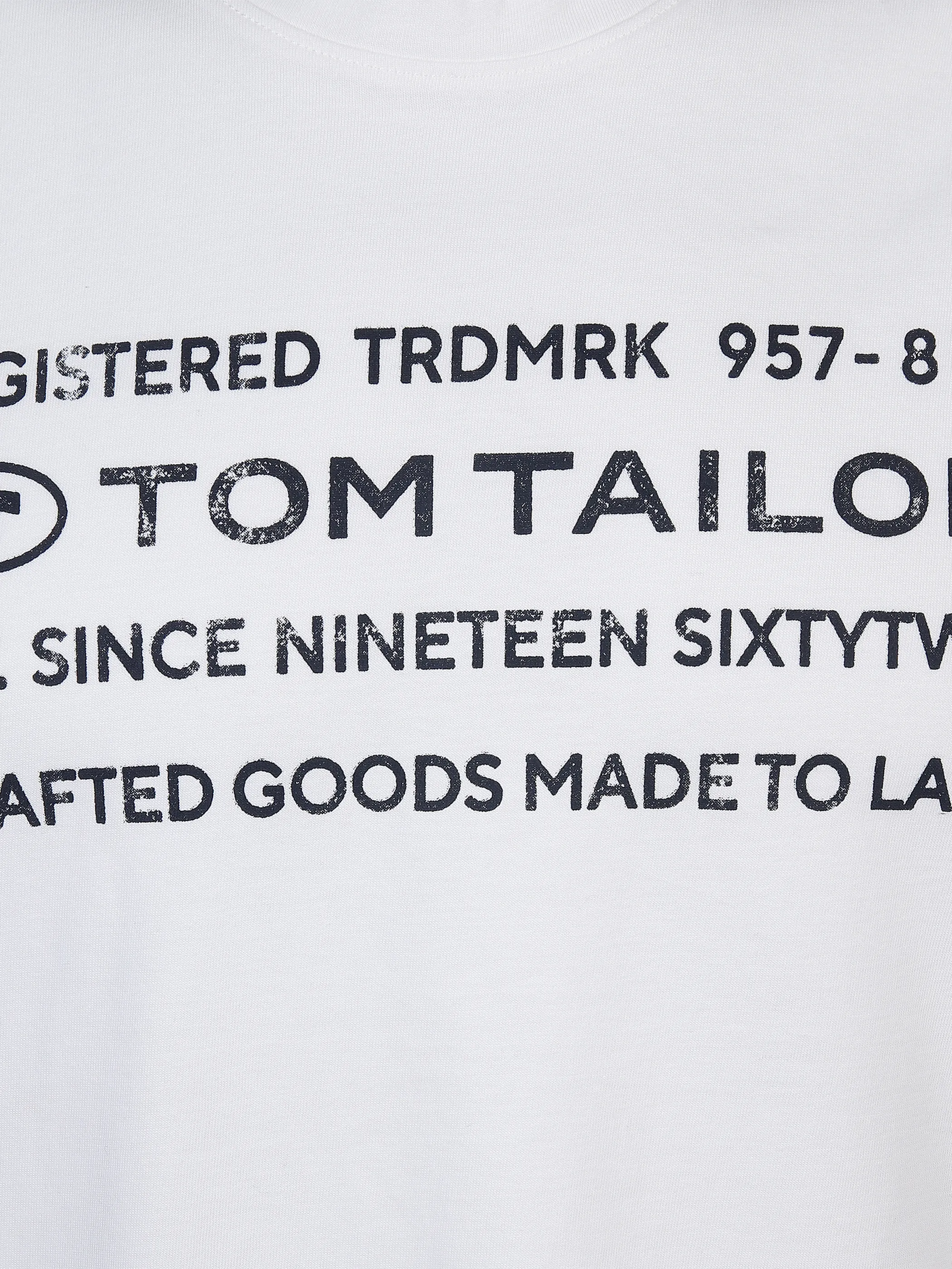 Tom Tailor 1034398 printed basic t-shirt Weiß 872259 10332 3