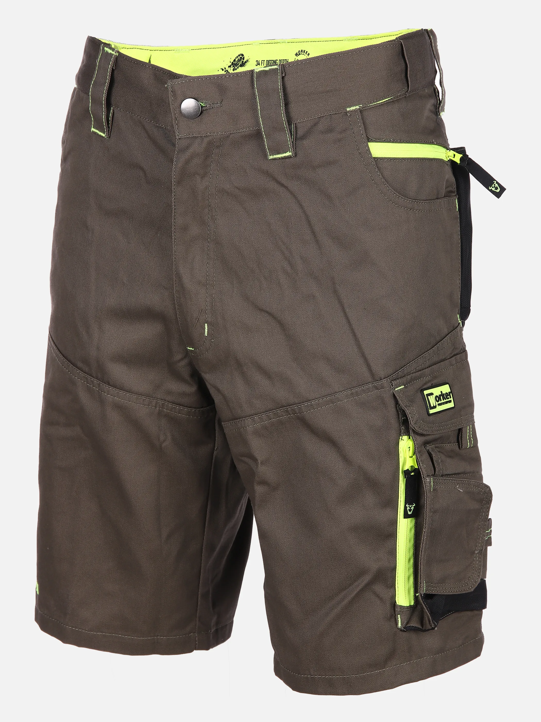 Worker He. Workershort Neon Grün 830617 OLIVE 1