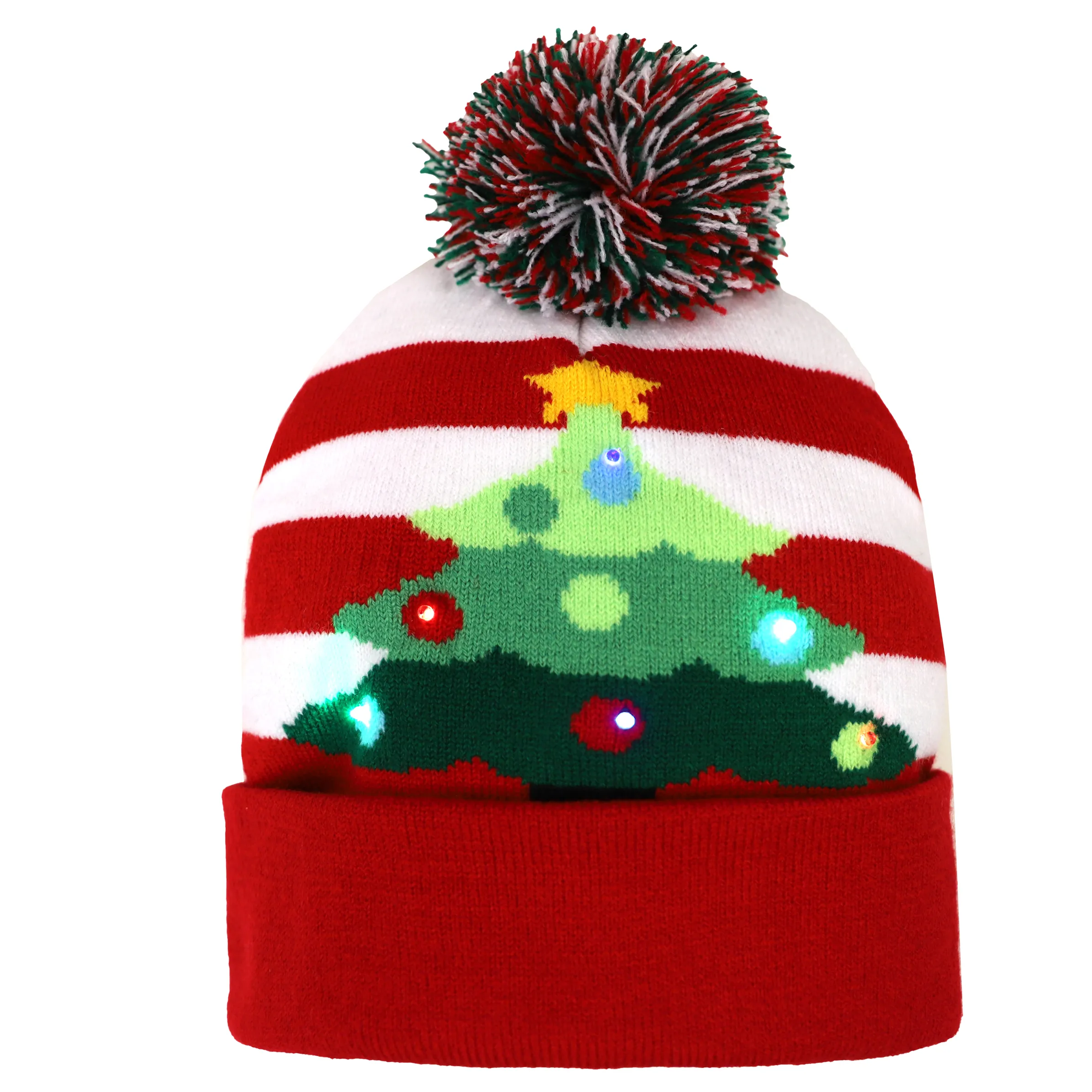 Stop + Go JU Mütze TANNENBAUM rot gem. mit Bommel Rot 881519 ROT 3