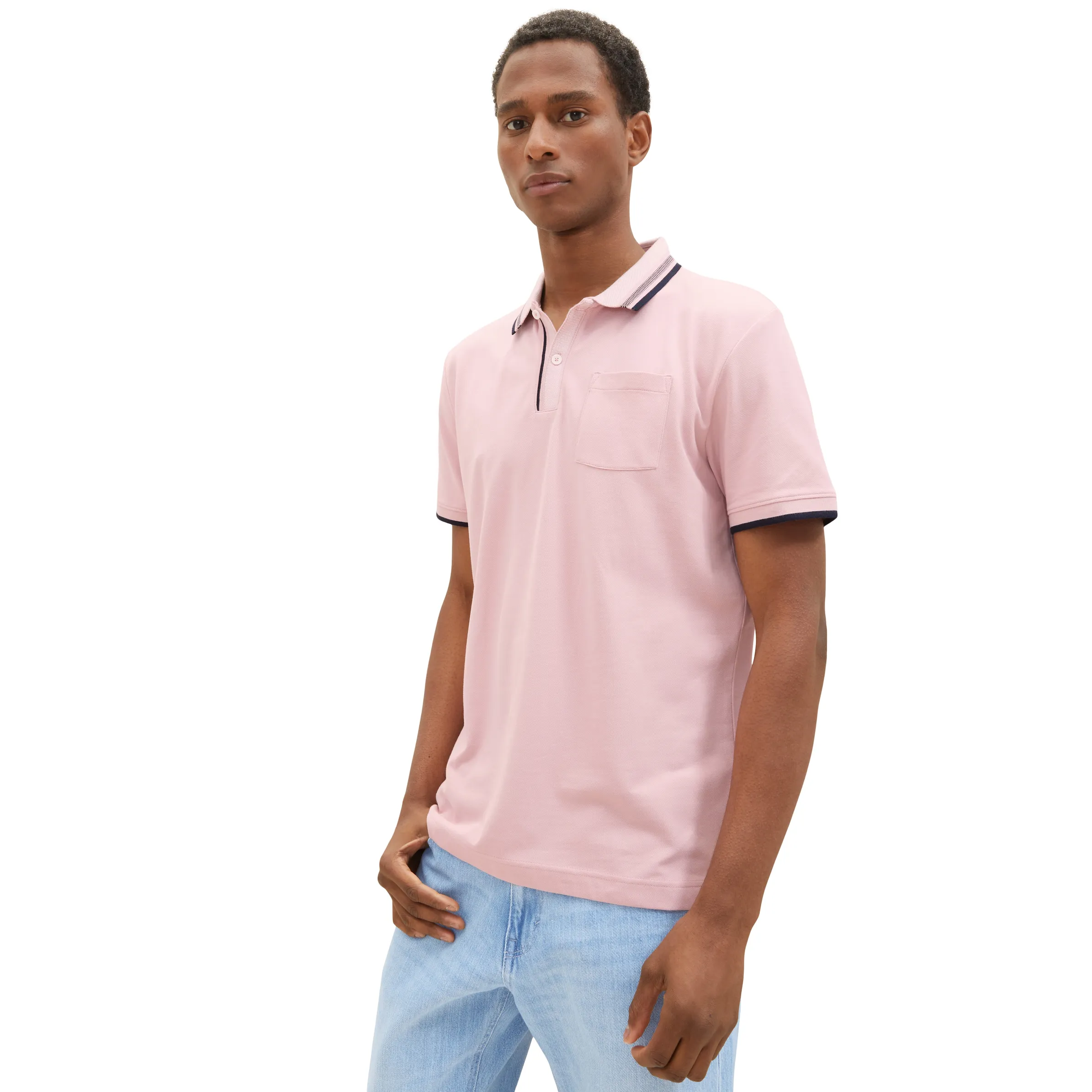 Tom Tailor 1036370 detailed polo Pink 880572 11055 3