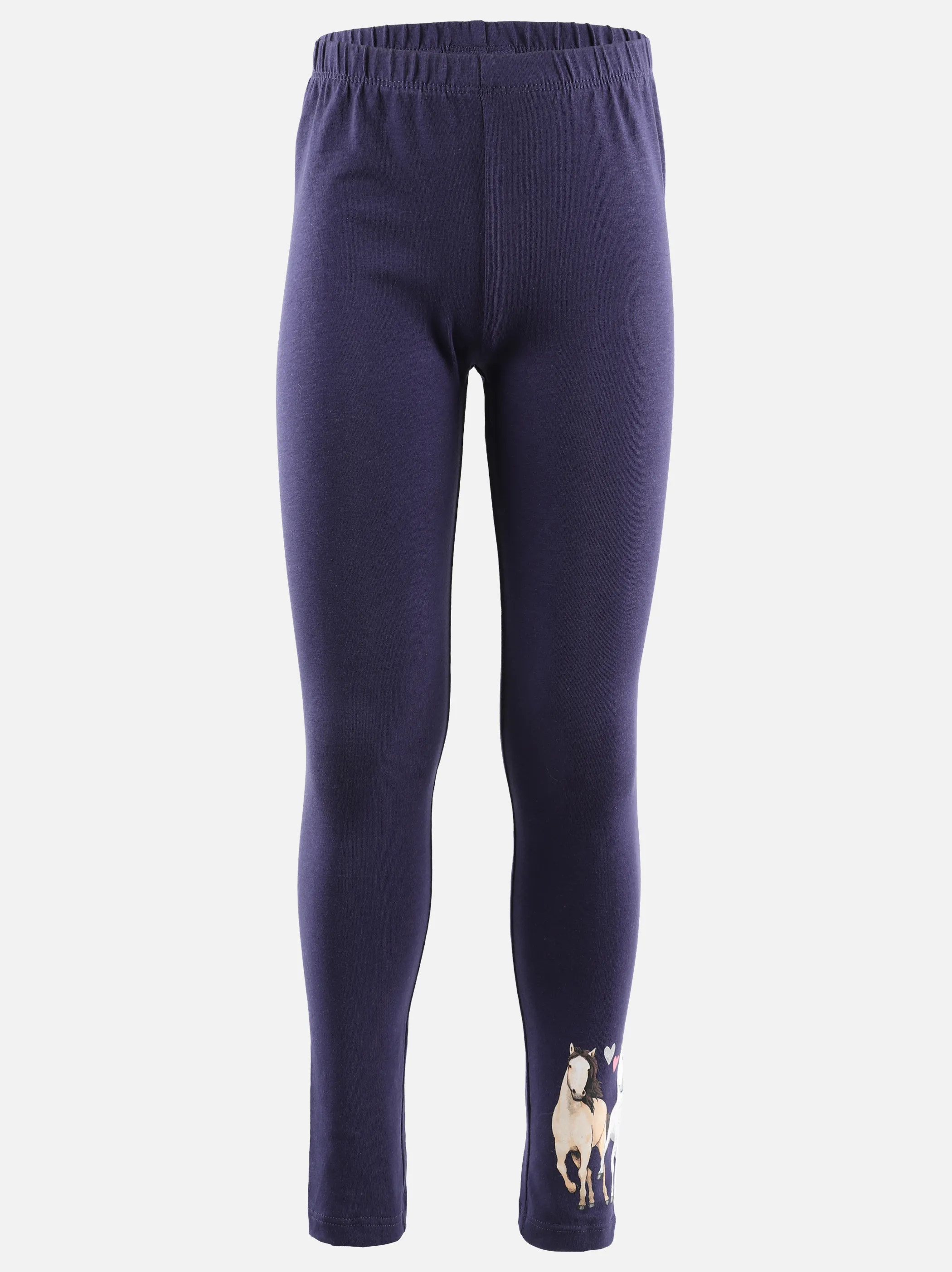 Stop + Go KM Leggings mit Pferdedruck am Bein in dunkelblau Blau 890333 DUNKELBLAU 1