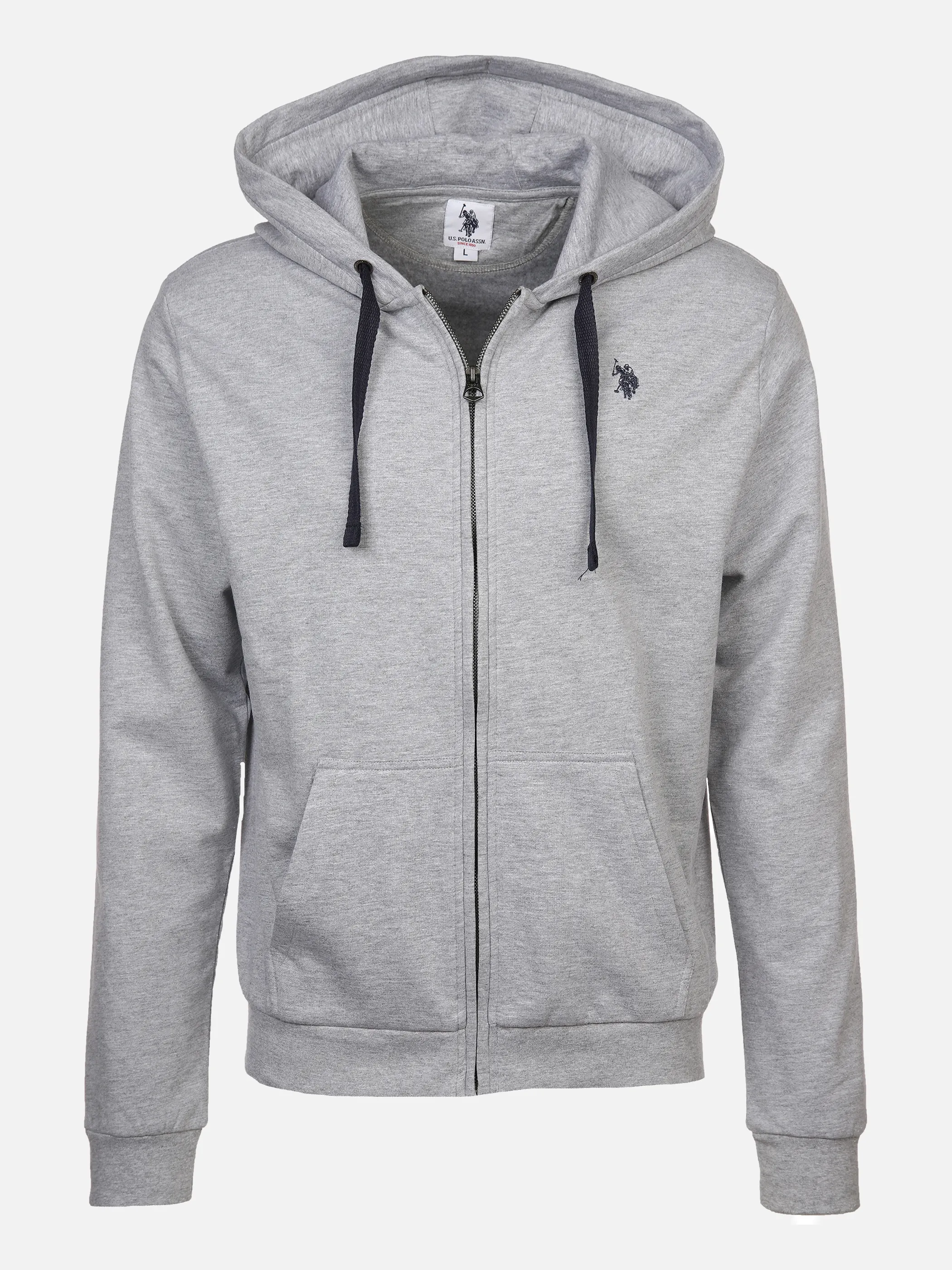 U.S. Polo Assn. He. Sweatjacke Stickerei Grau 881279 GREY MEL 1