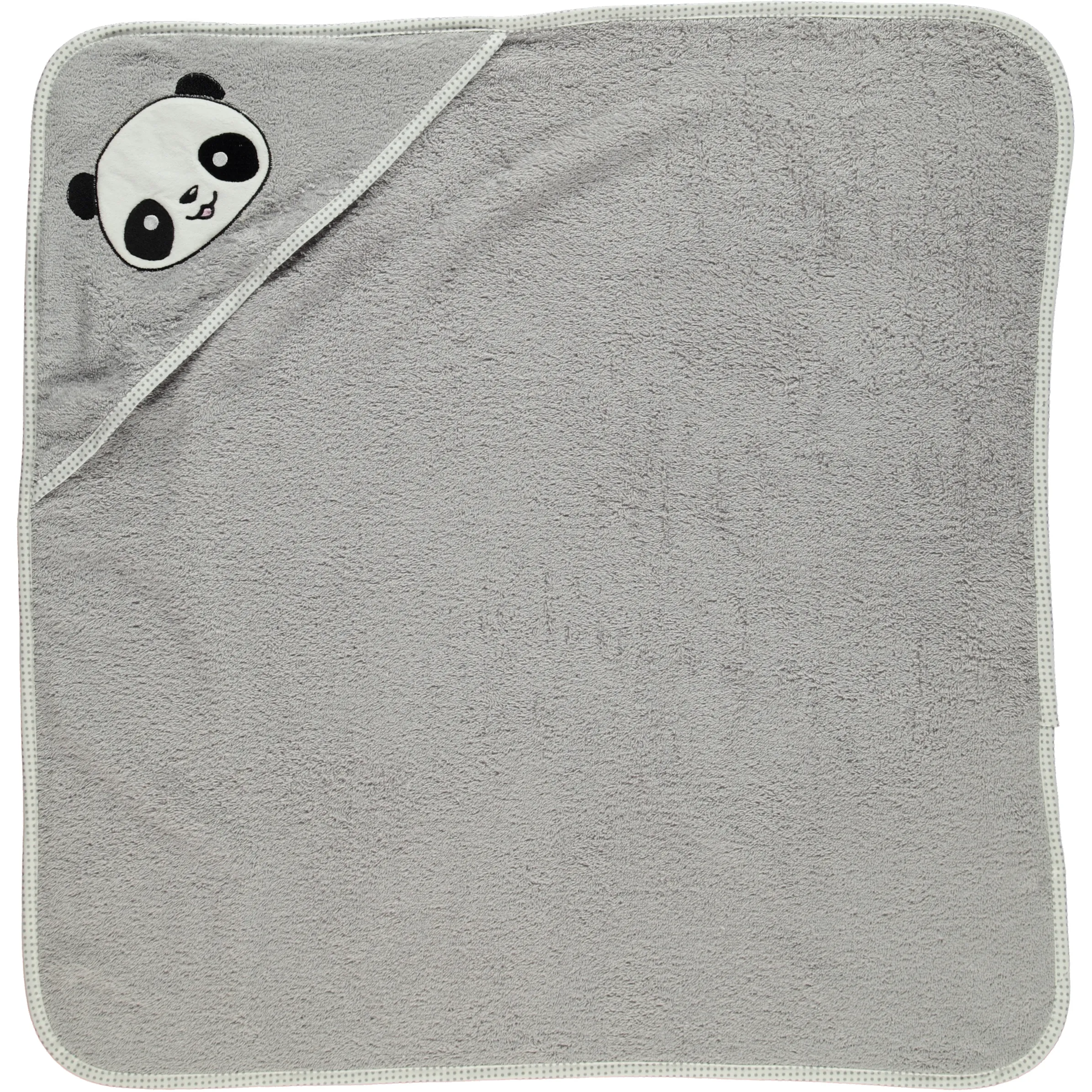 Bubble Gum Baby towel with hood Weiß 799811 PANDA 1