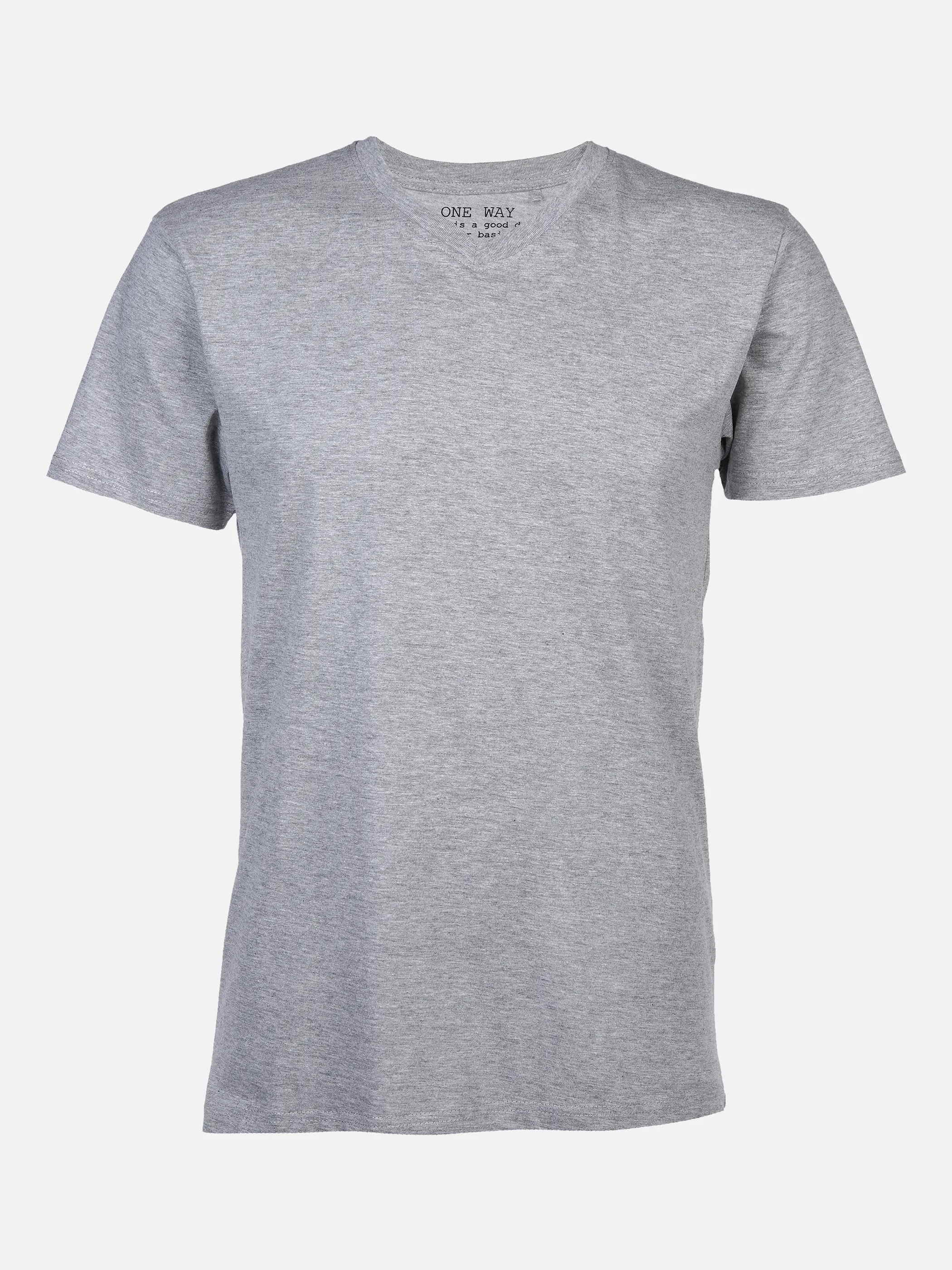 One Way YF-He-Shirt 1/2 Arm V-Basic Grau 782243 M`GREY MEL 1